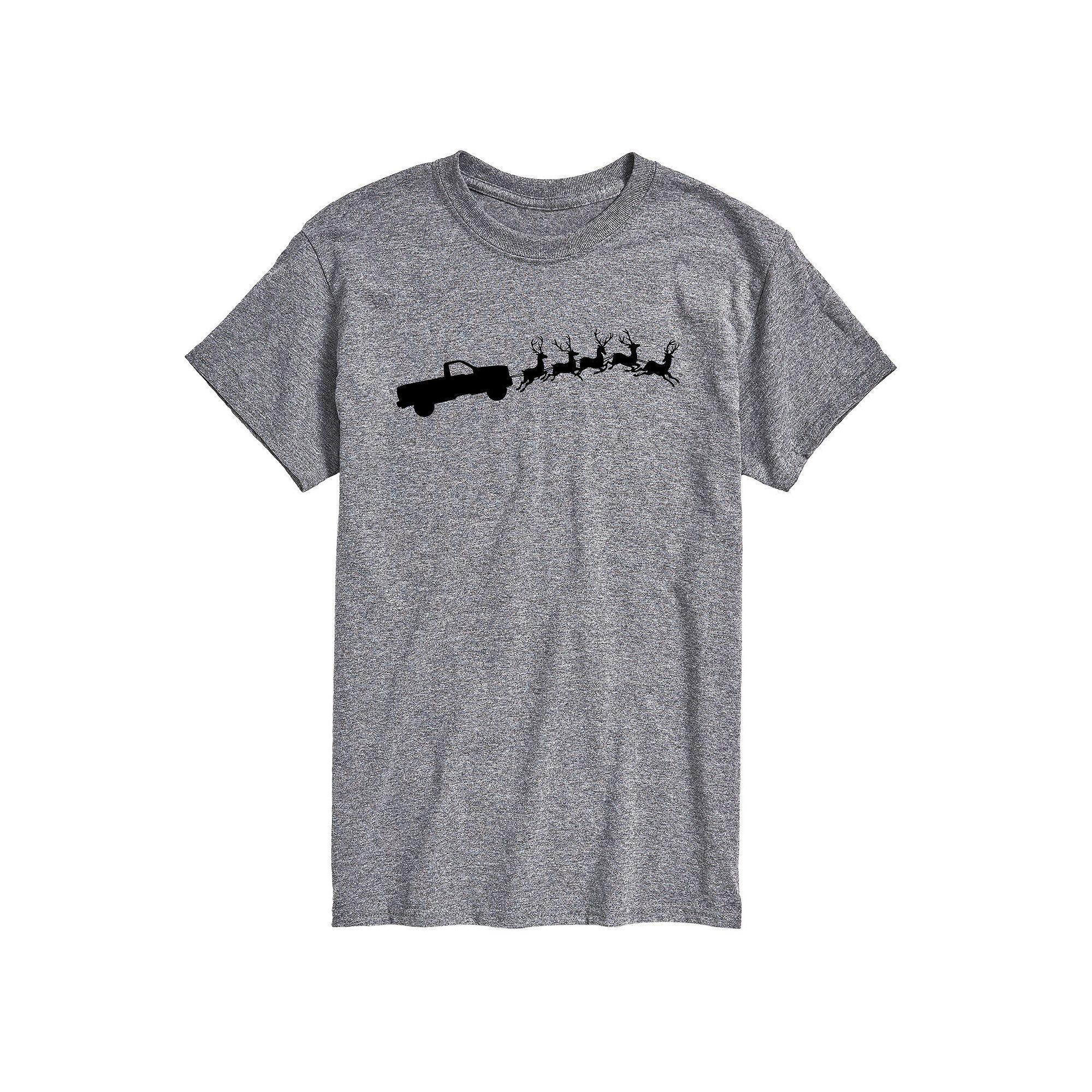 Big & Tall Truck Santa Sleigh Tee, Mens Product Image