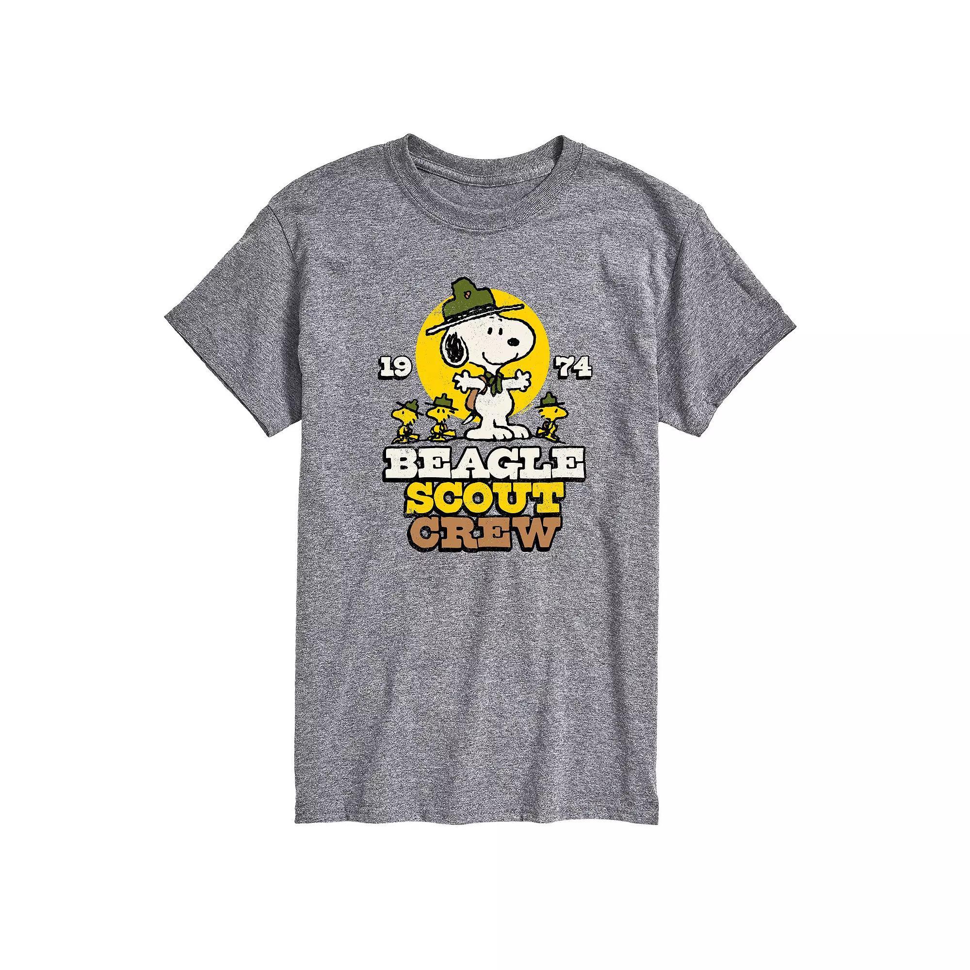 Mens Peanuts Beagle Scout Crew Graphic Tee Product Image
