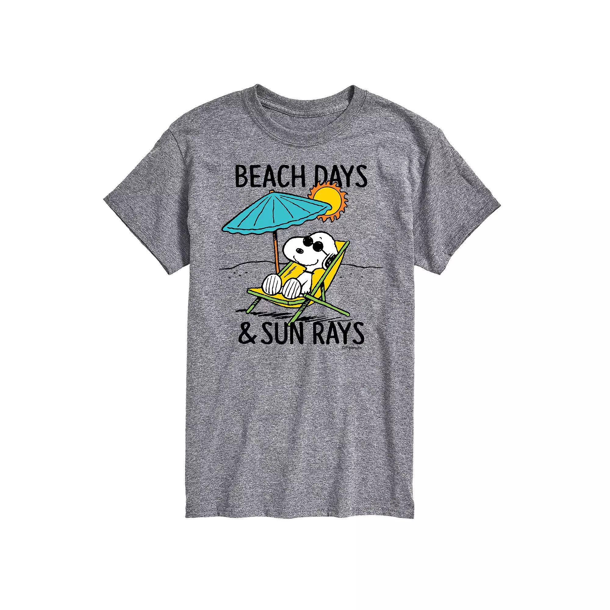 Mens Peanuts Snoopy Beach Days Graphic Tee Product Image