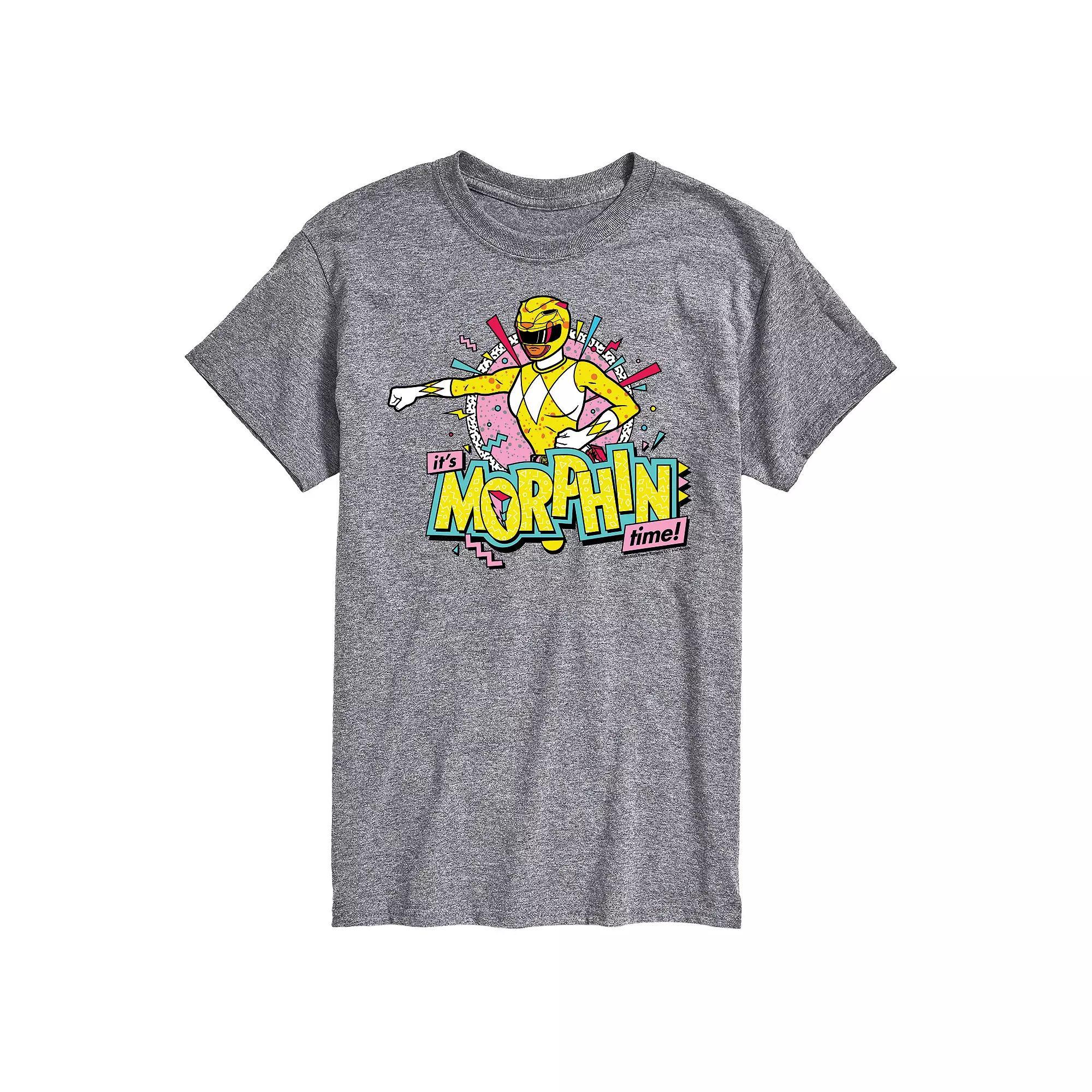 Big & Tall Power Rangers Morphin Time Yellow Graphic Tee, Mens Blue Product Image