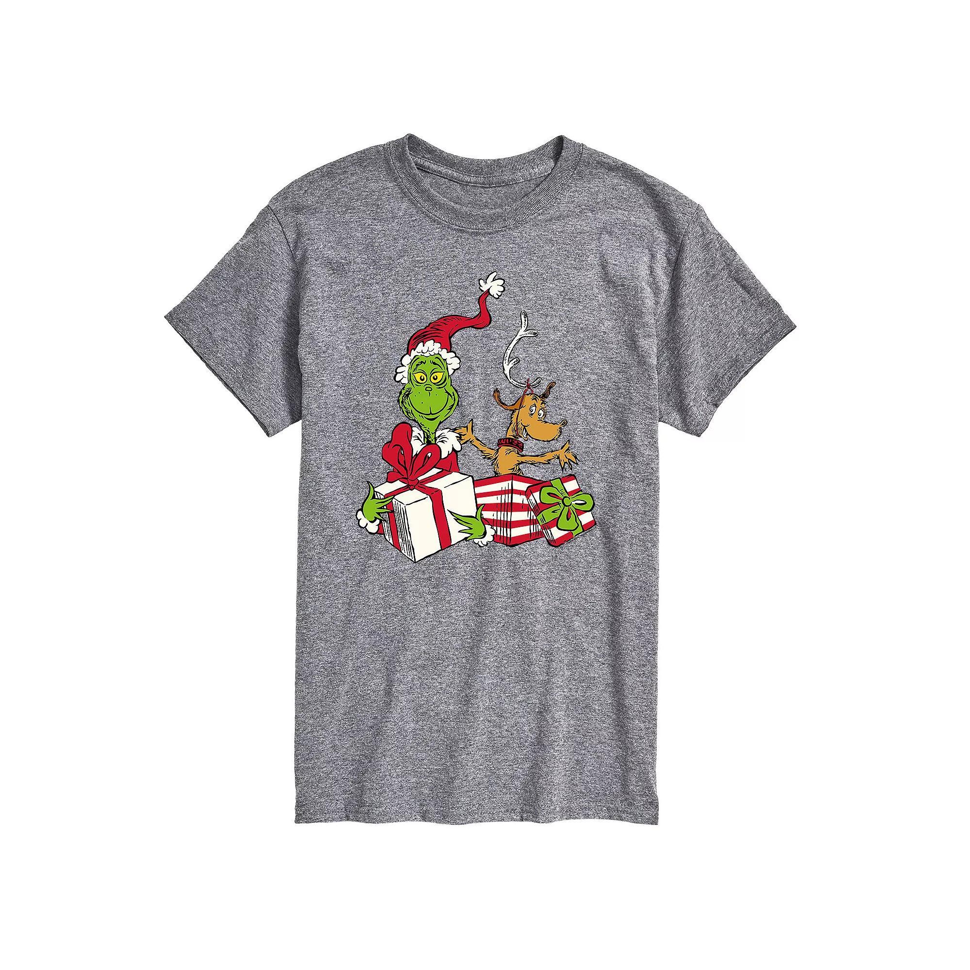 Mens Dr. Seuss The Grinch Max Tee Grey Military Green Product Image