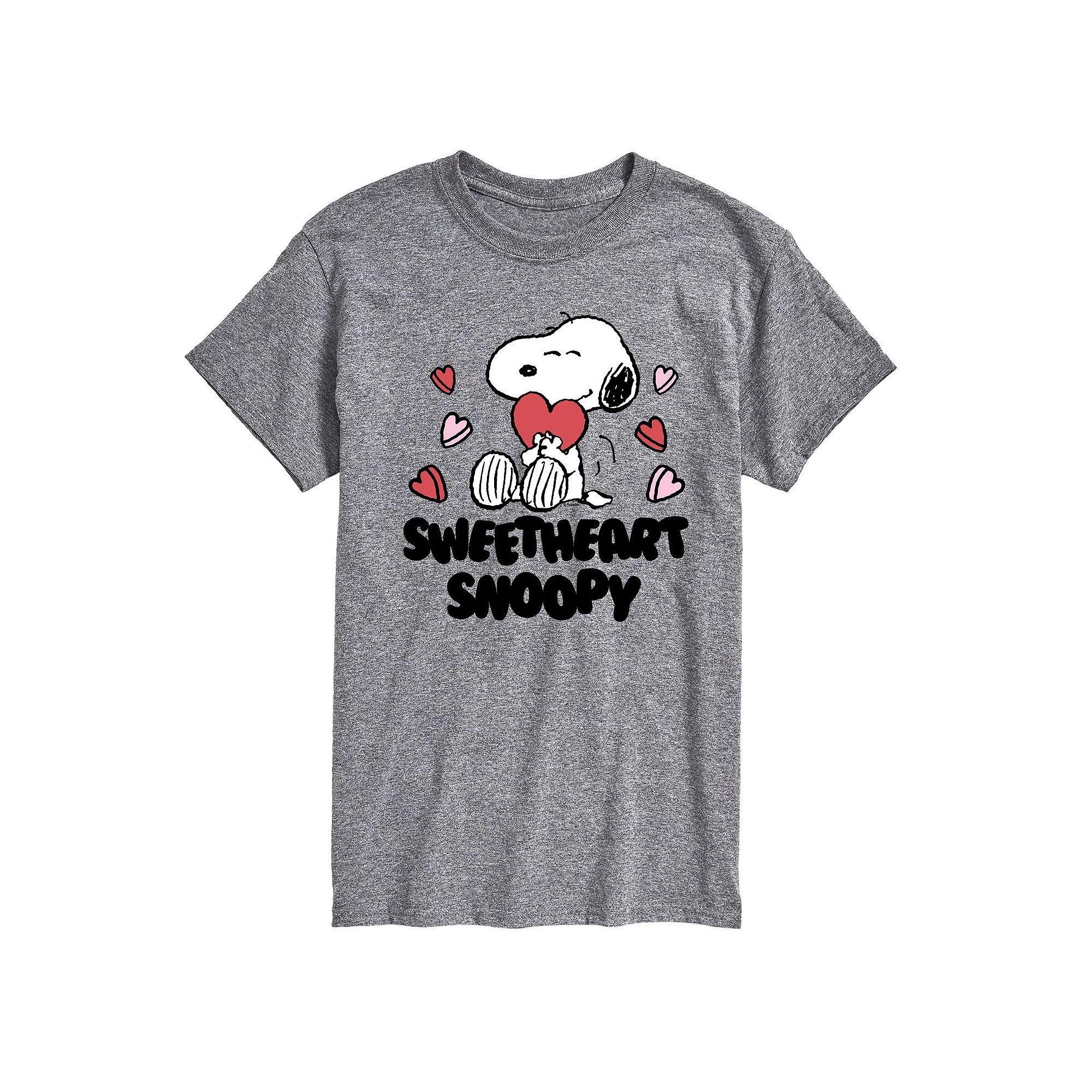 Big & Tall Peanuts Sweetheart Snoopy Graphic Tee, Mens Grey Gray Product Image