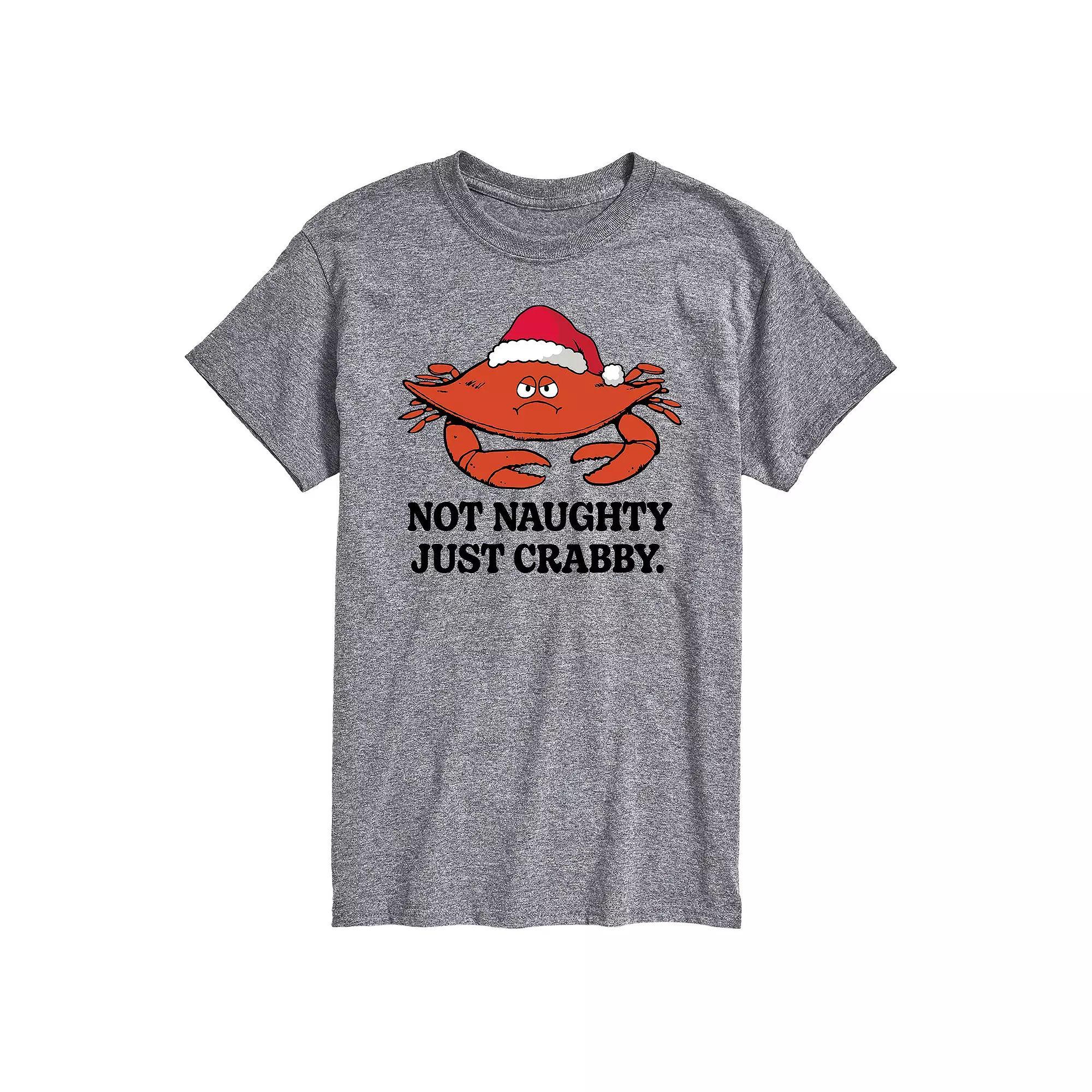 Big & Tall Not Naughty Just Crabby Graphic Tee, Mens Product Image