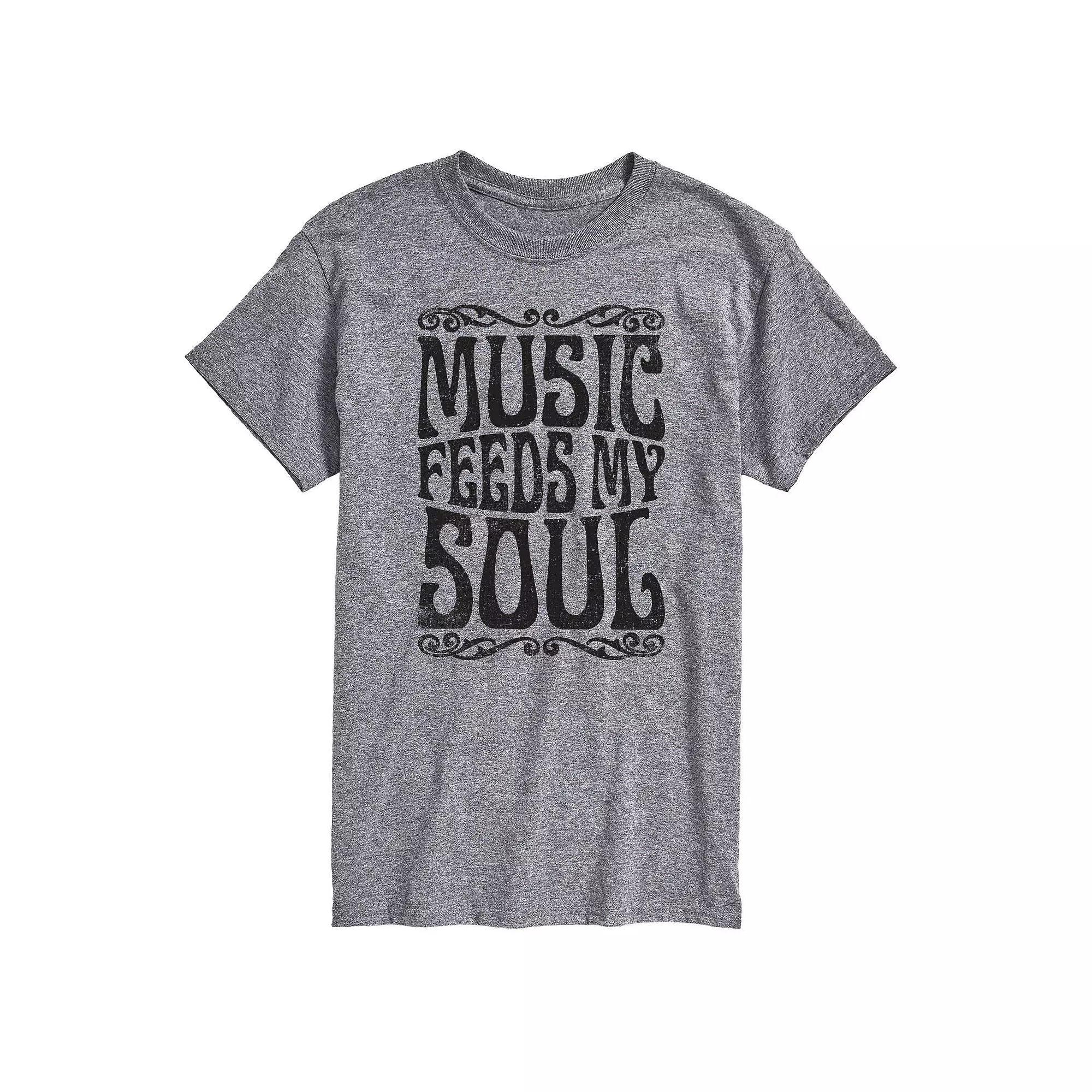 Big & Tall Music Feeds My Soul Tee, Men's, Size: 5XB, White Product Image