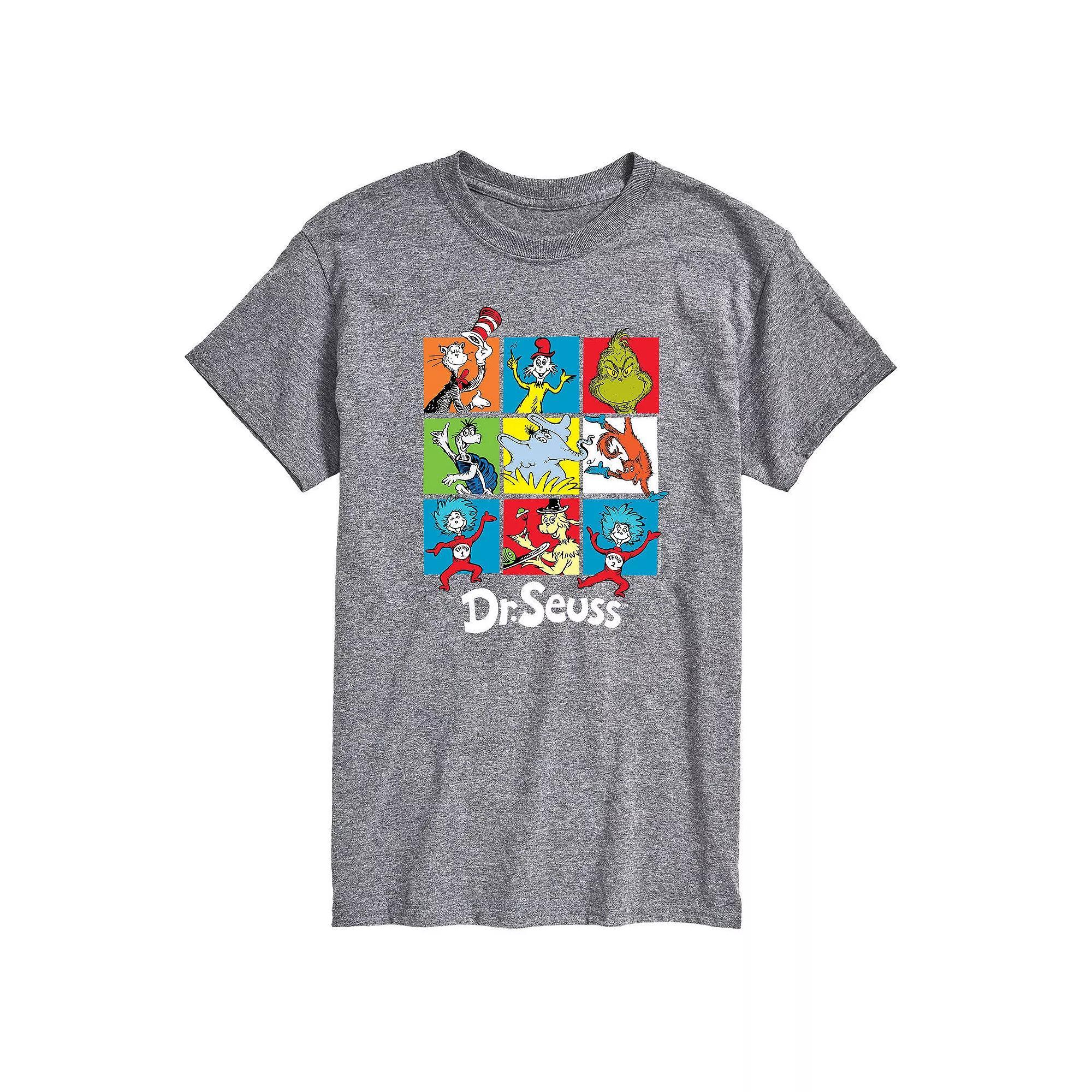 Big & Tall Dr Seuss Grid Tee, Men's, Size: 5XB, Gray Product Image