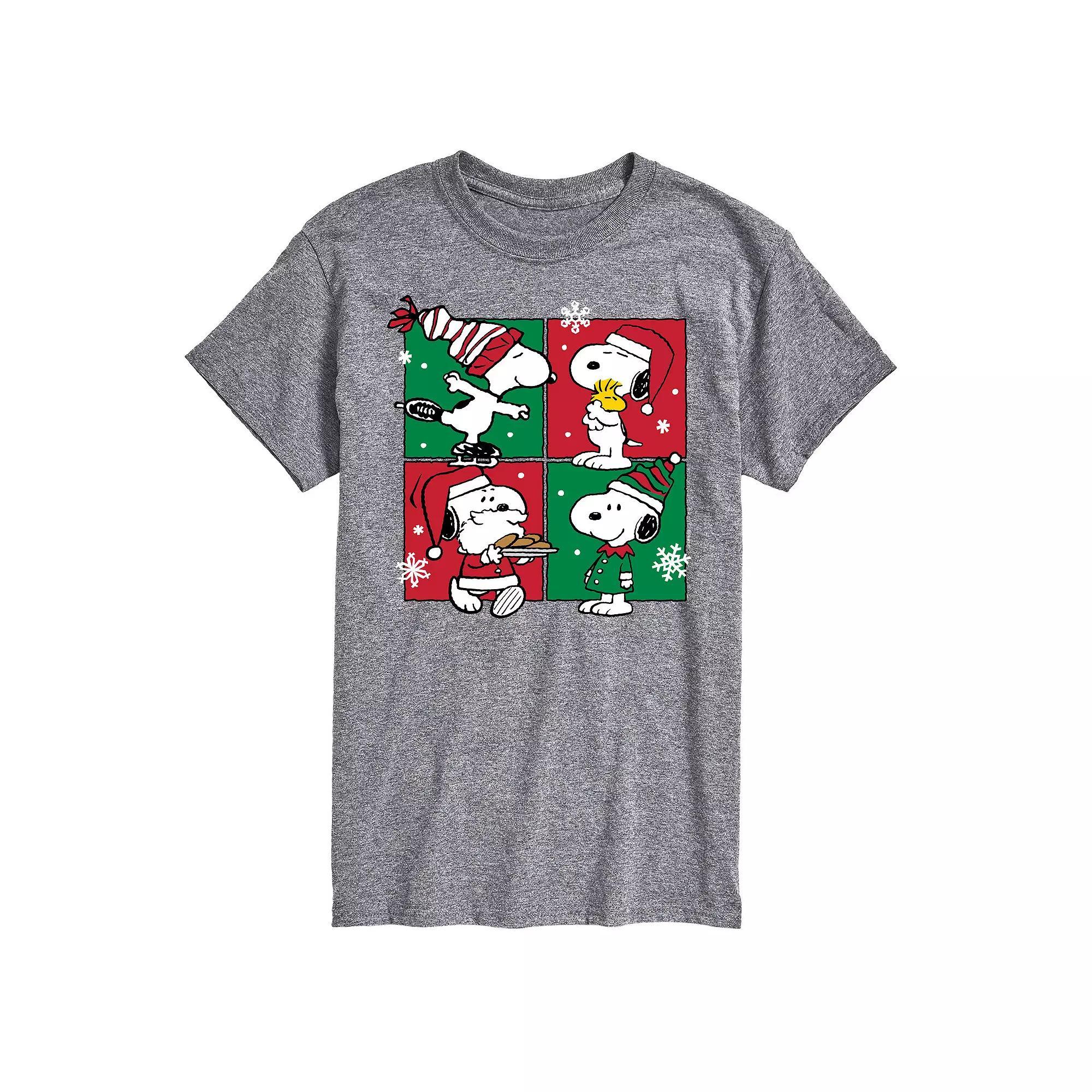 Big & Tall Peanuts Snoopy Christmas Tee, Men's, Size: XXL Tall, Gray Product Image