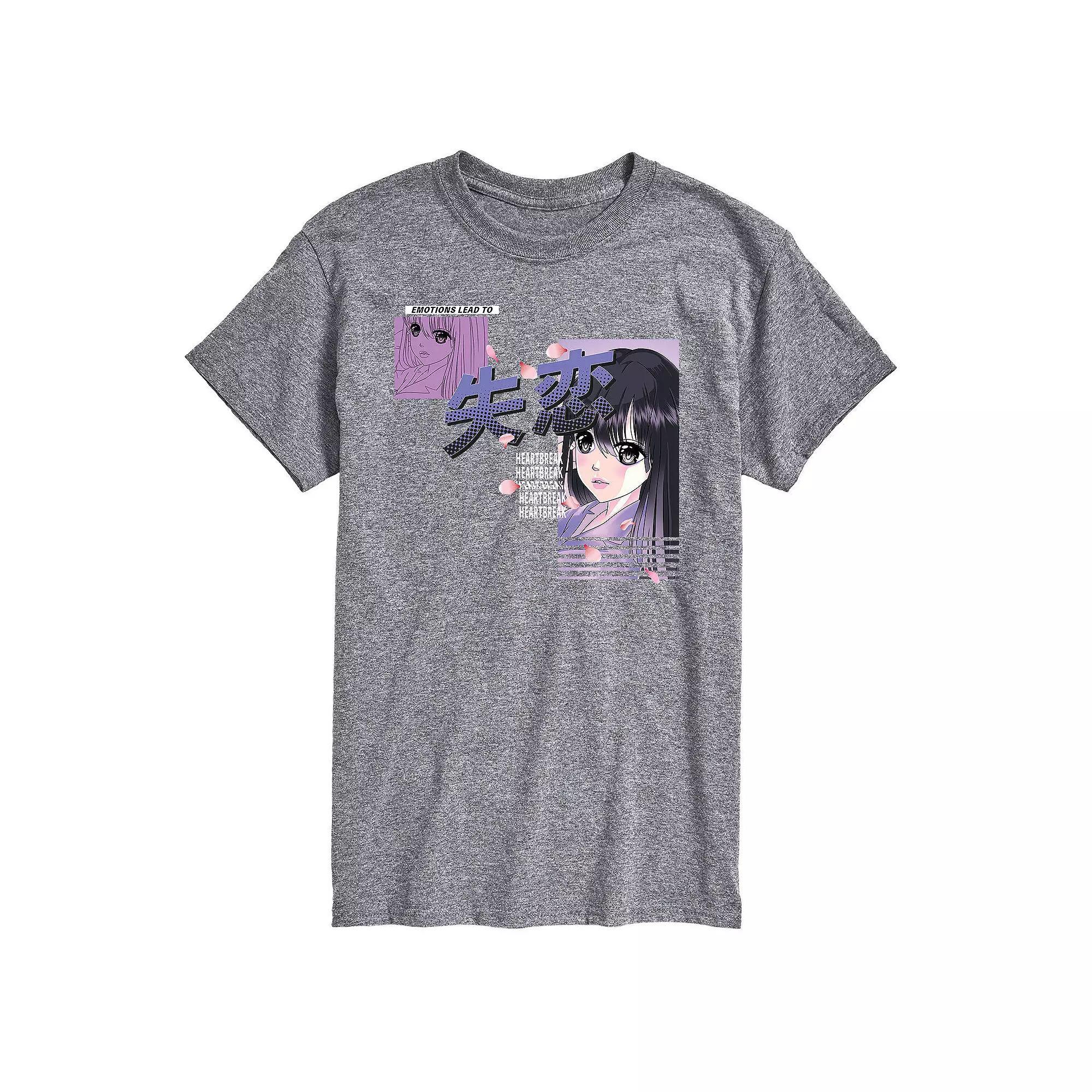 Big & Tall Anime Heartbreak Tee, Mens Product Image