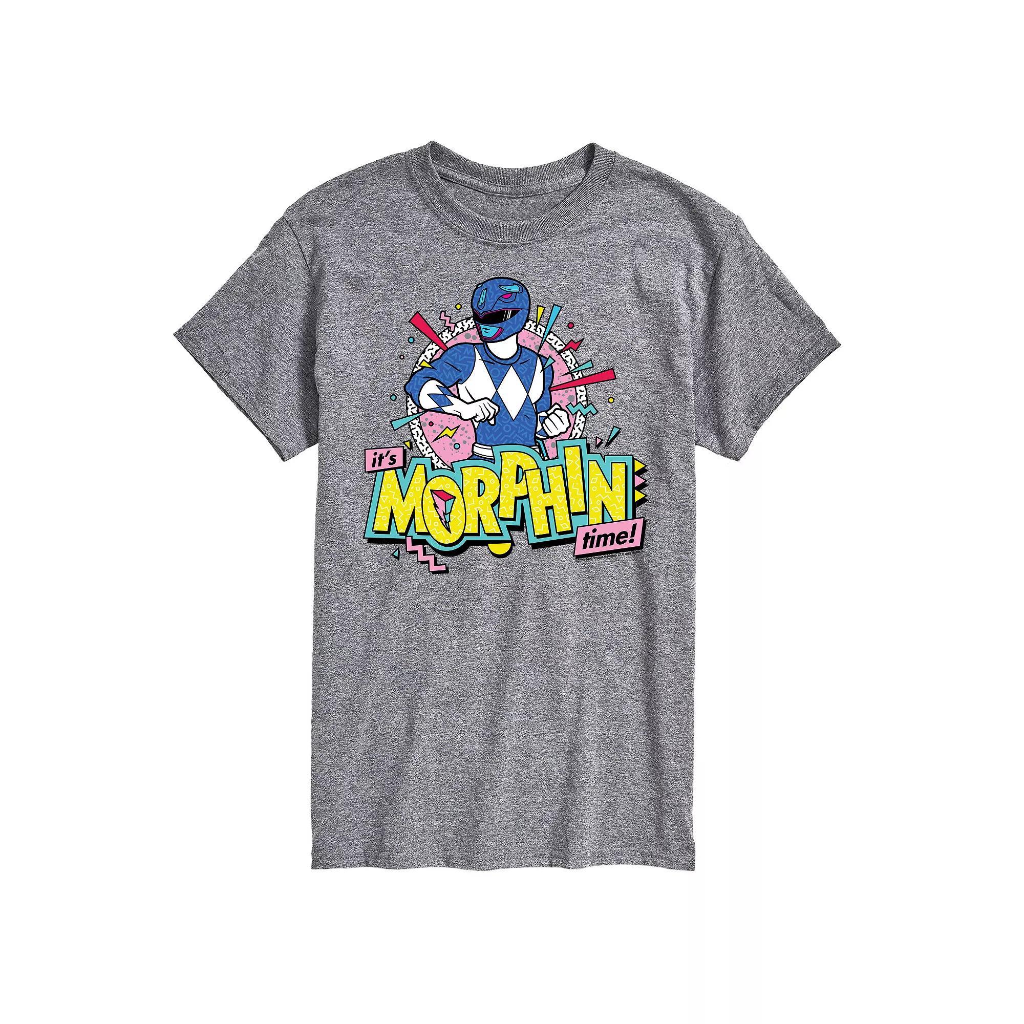 Mens Power Rangers Morphin Time Blue Graphic Tee Product Image