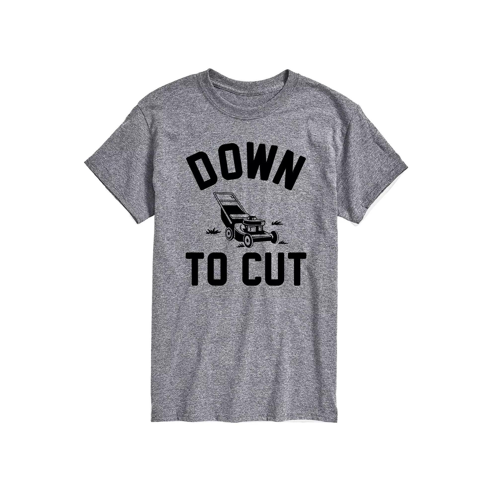 Big & Tall Down To Cut Lawn Mower Graphic Tee, Mens Product Image