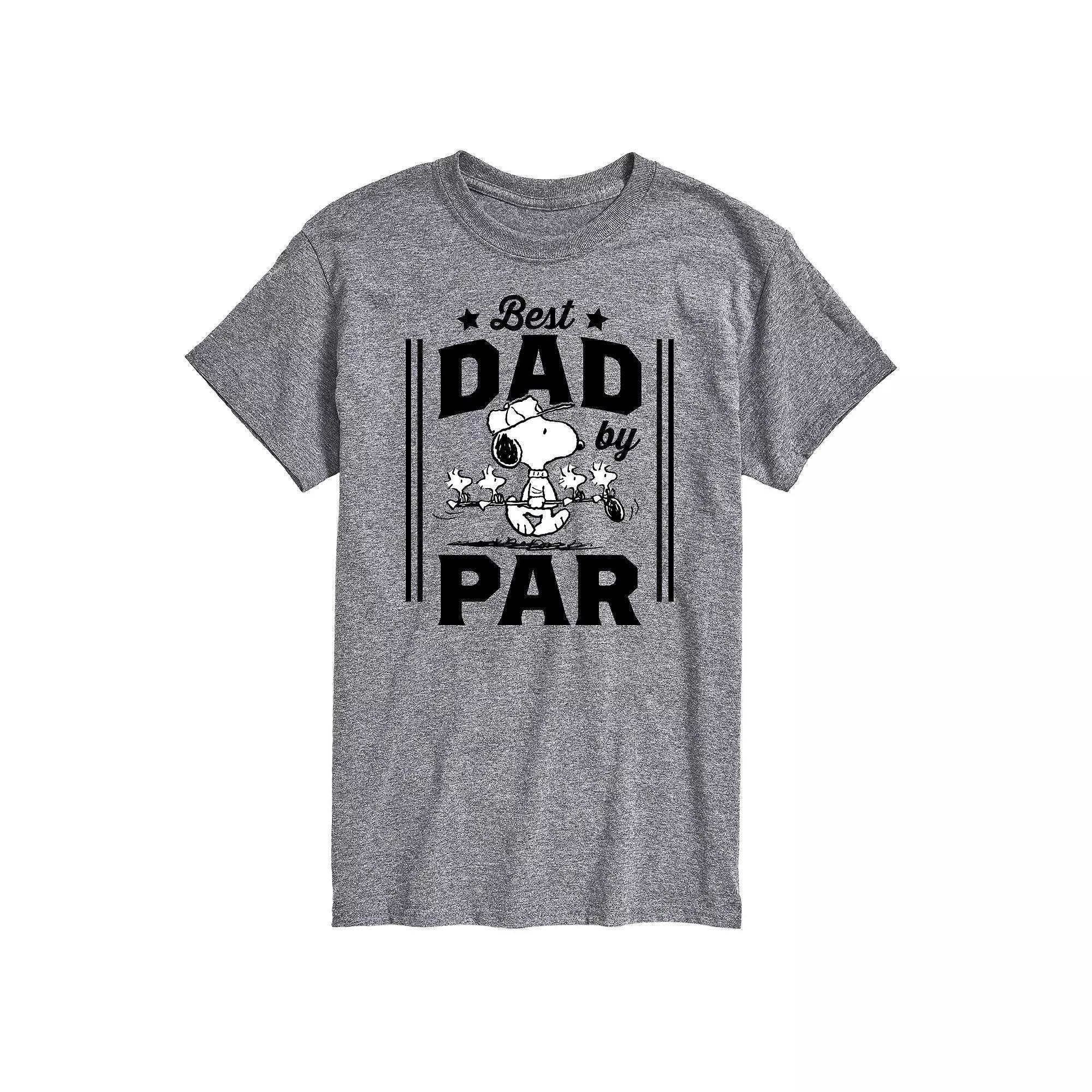 Mens Peanuts Best Dad By Par Graphic Tee Product Image