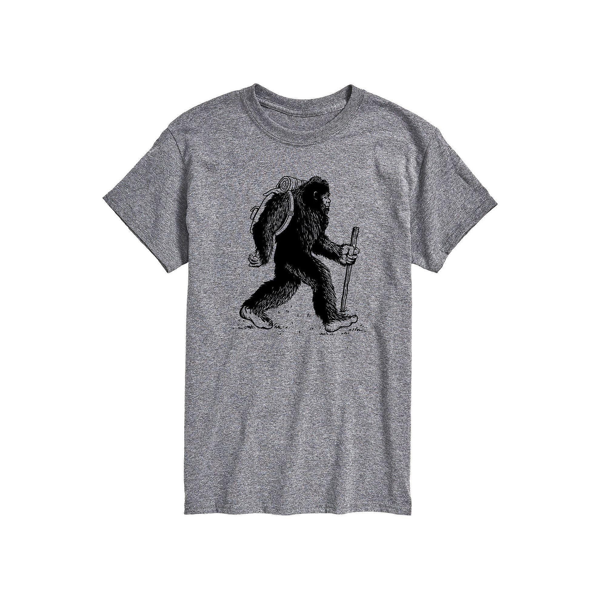 Big & Tall Bigfoot Backpacking Graphic Tee, Men's, Size: 4XL Tall, Gray Product Image