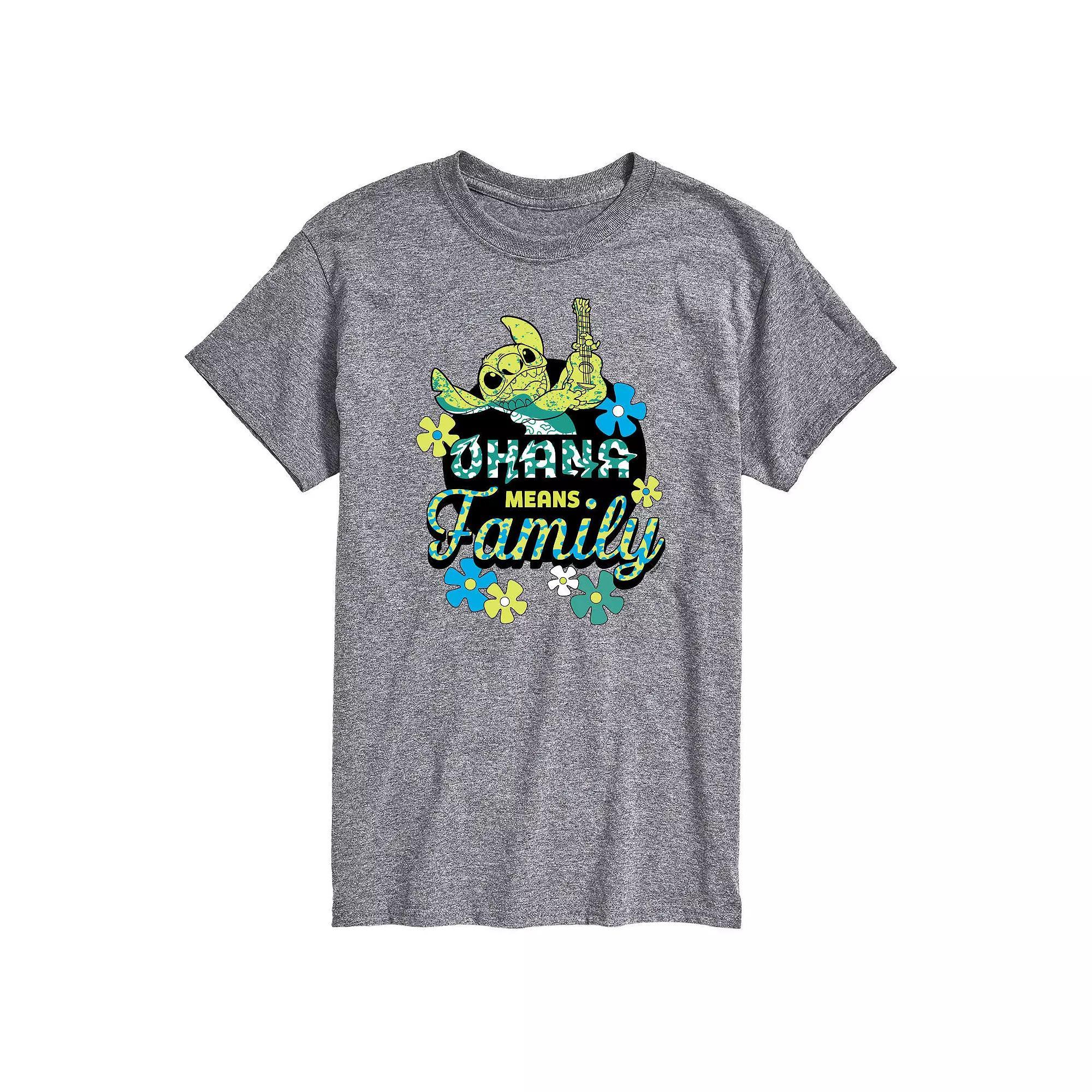 Disneys Lilo & Stitch Big & Tall Ohana Means Family Graphic Tee, Mens Product Image