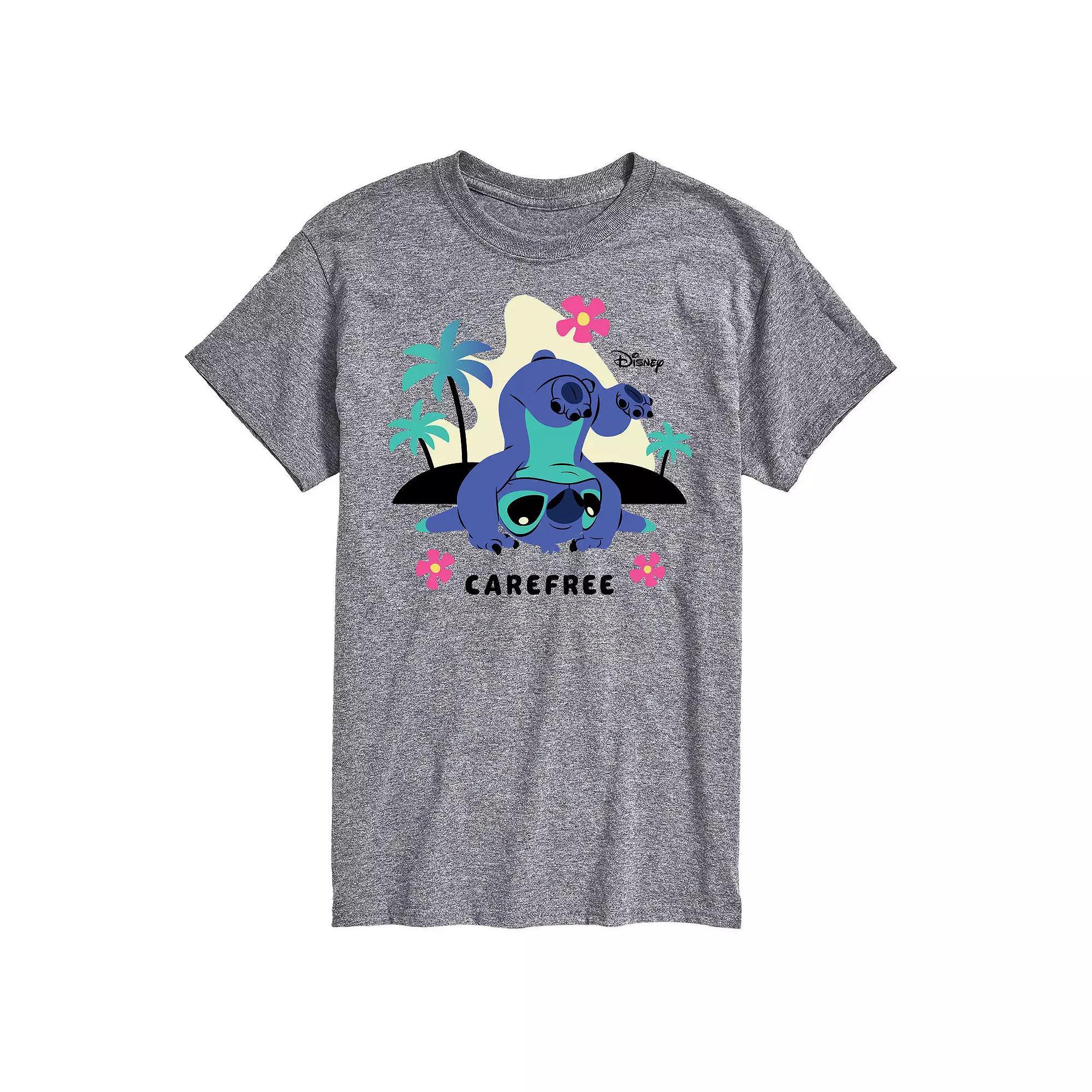 Disneys Lilo & Stitch Big & Tall Stitch Carefree Graphic Tee, Mens Product Image