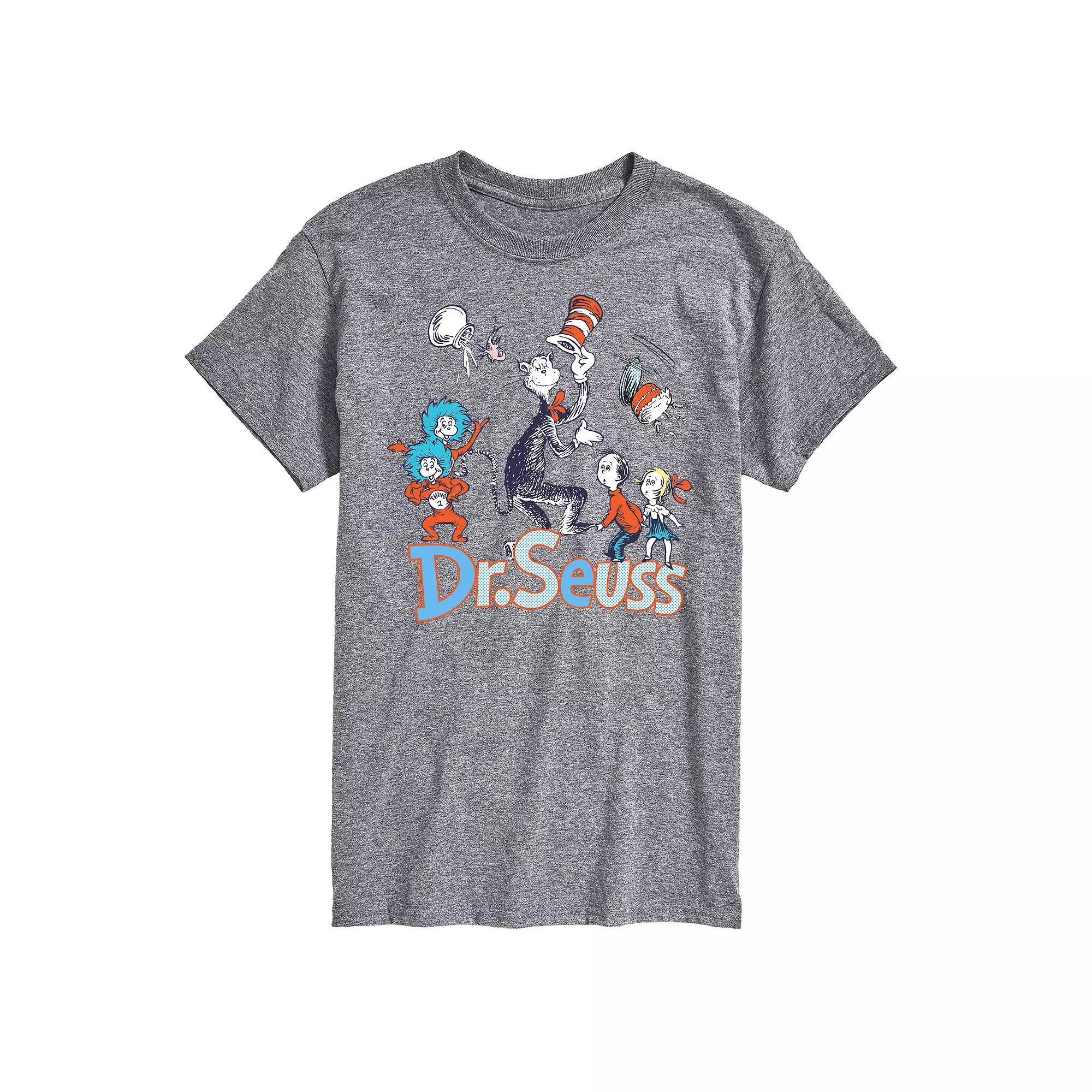 Big & Tall Dr Seuss Grid Tee, Men's, Size: 5XB, Gray Product Image