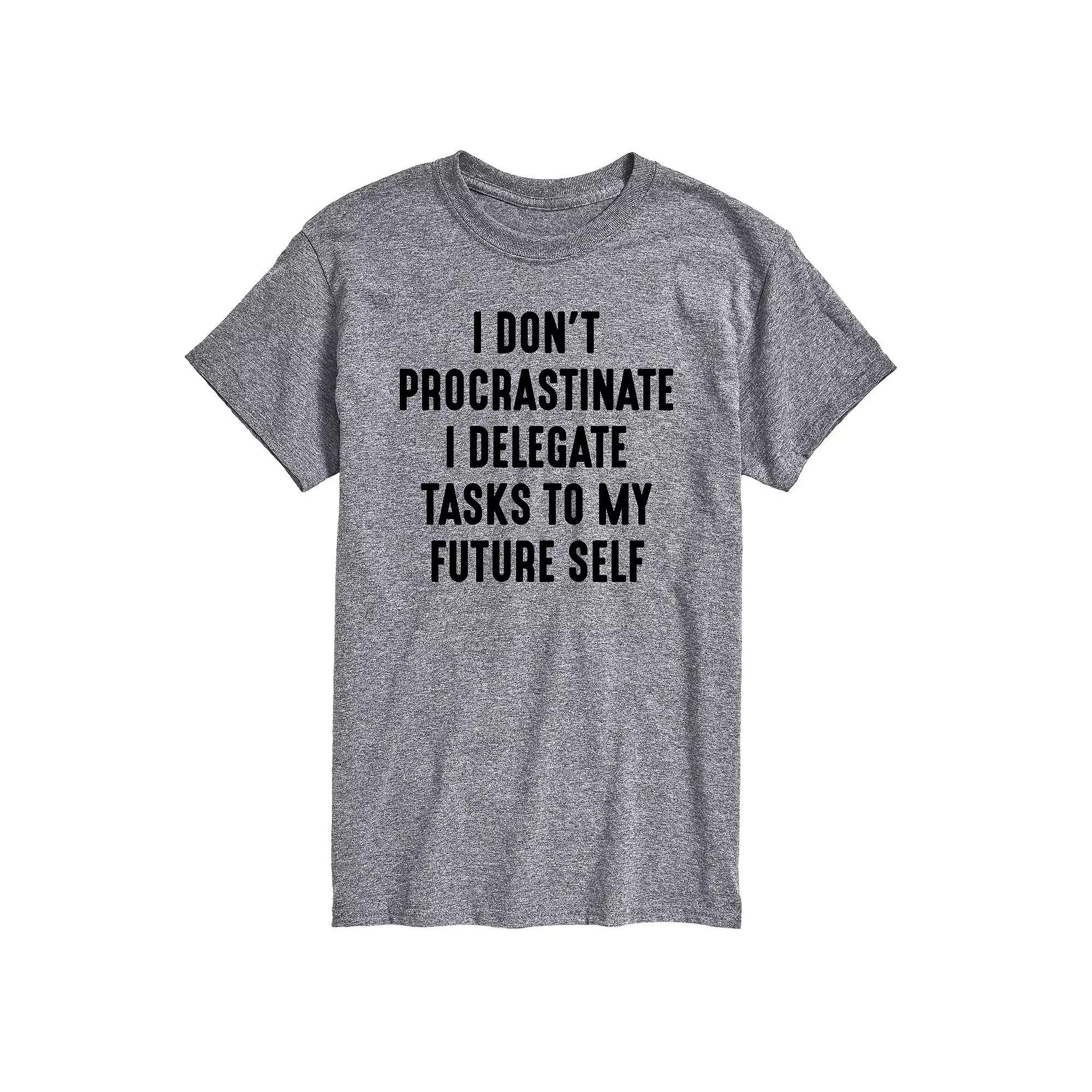 Mens I Dont Procrastinate Graphic Tee Product Image