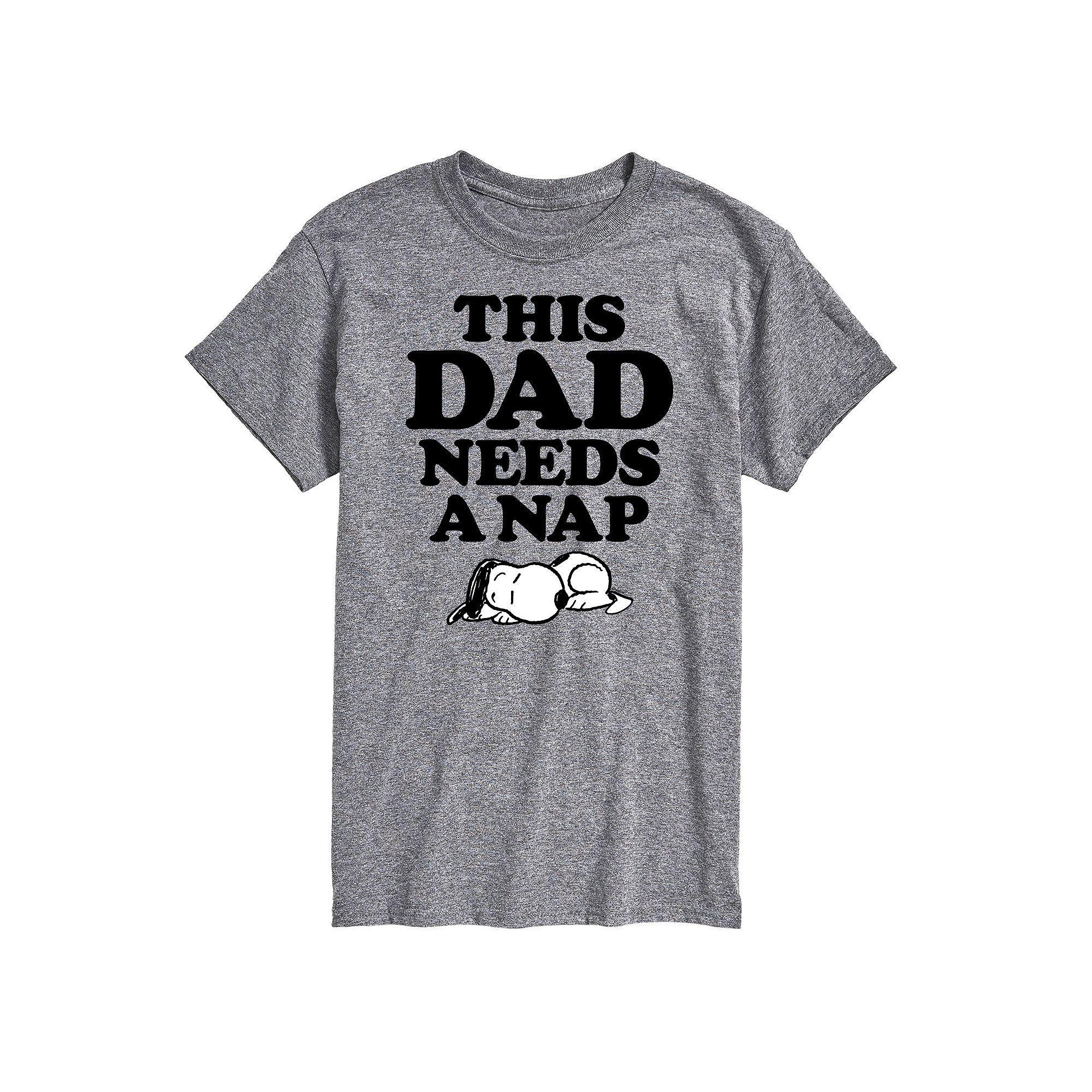 Mens Peanuts This Dad Needs A Nap Graphic Tee Product Image