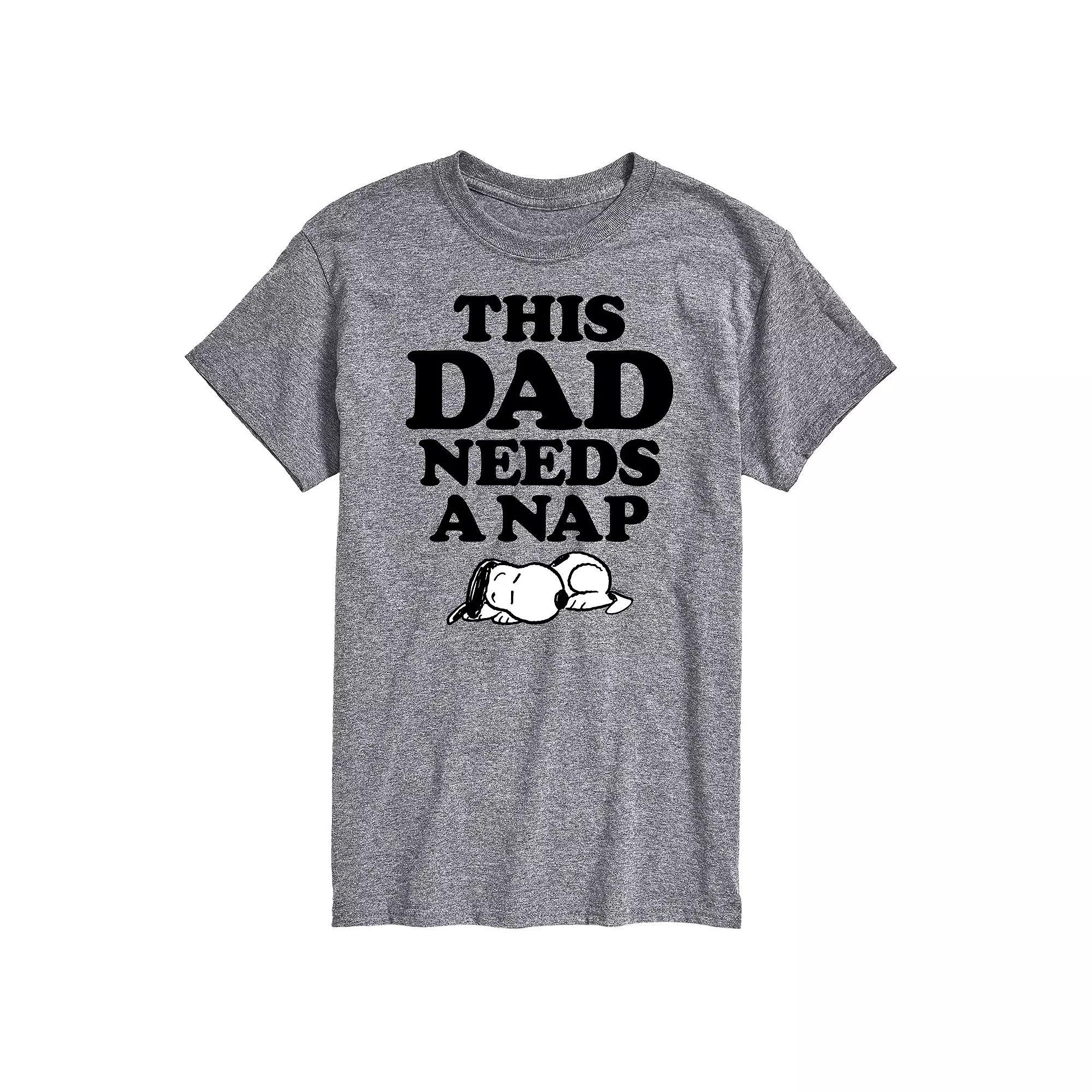 Mens Peanuts This Dad Needs A Nap Graphic Tee Product Image