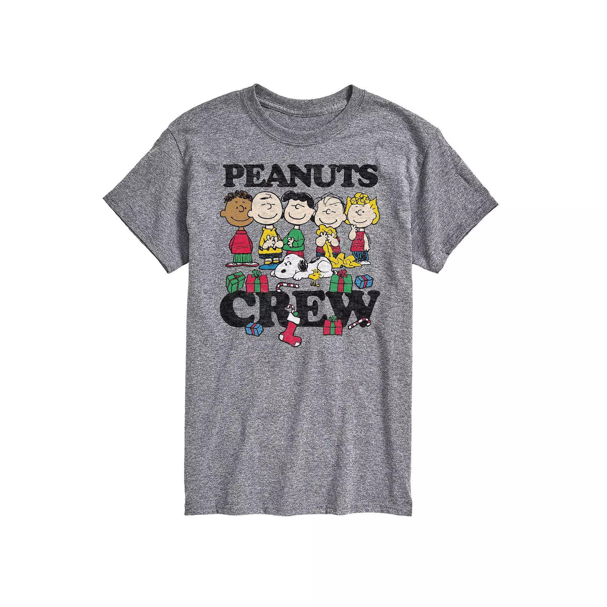 Big & Tall Peanuts Christmas Crew Tee, Men's, Size: Large Tall, Gray Product Image
