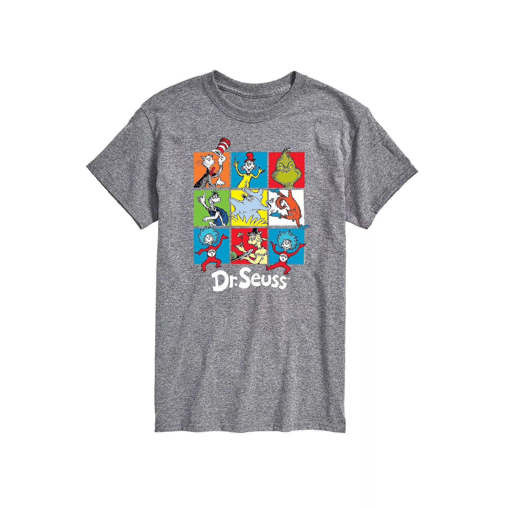 Big & Tall Dr Seuss Grid Tee, Men's, Size: 5XB, Gray Product Image