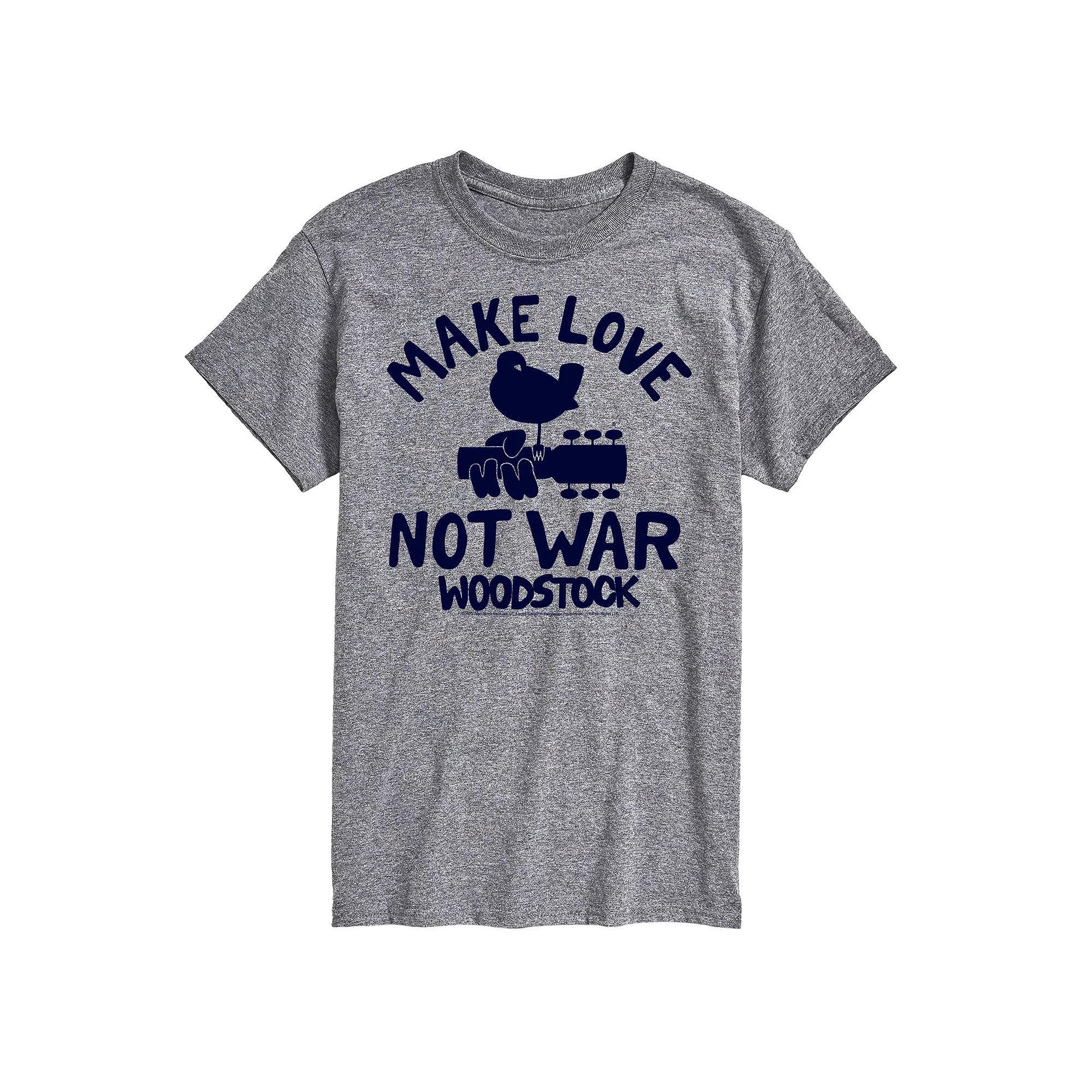Big & Tall Woodstock Make Love Not War Graphic Tee, Mens Product Image