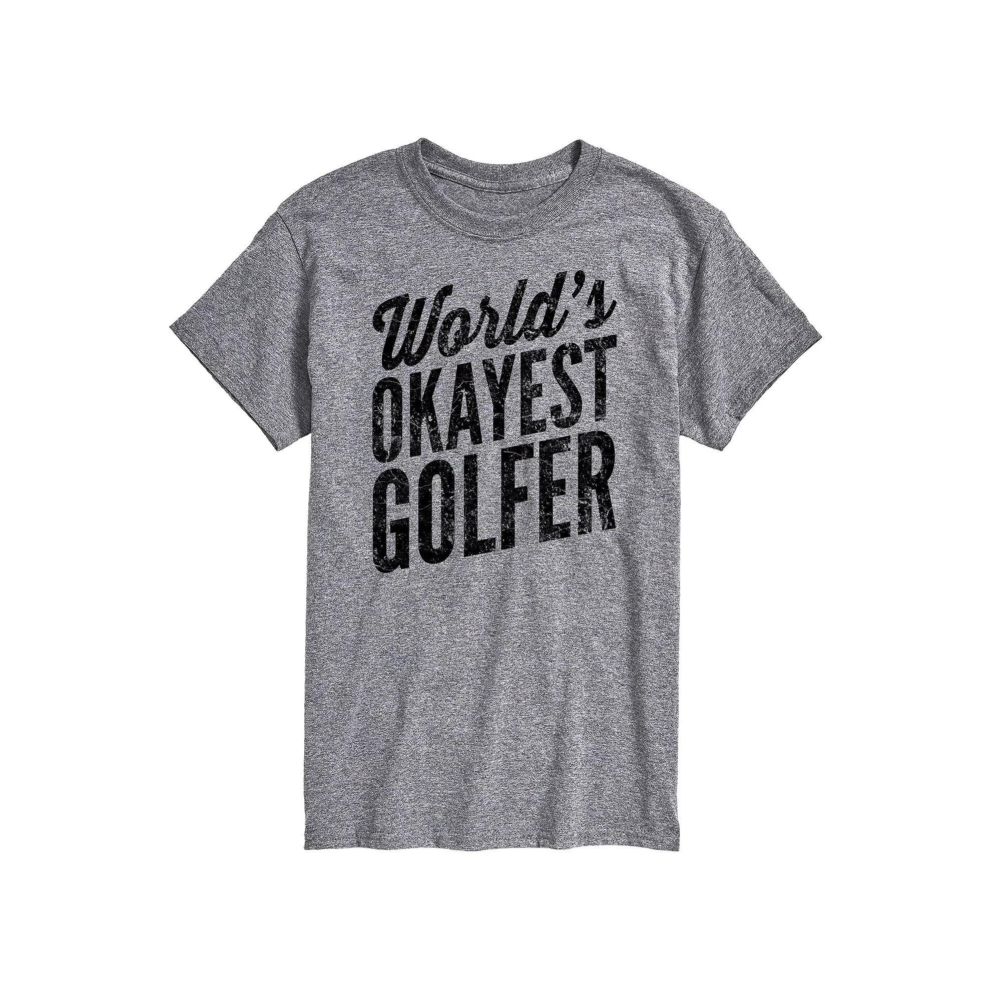 Big & Tall "Worlds Okayest Golfer" Graphic Tee, Men's, Size: 3XB, Gray Product Image