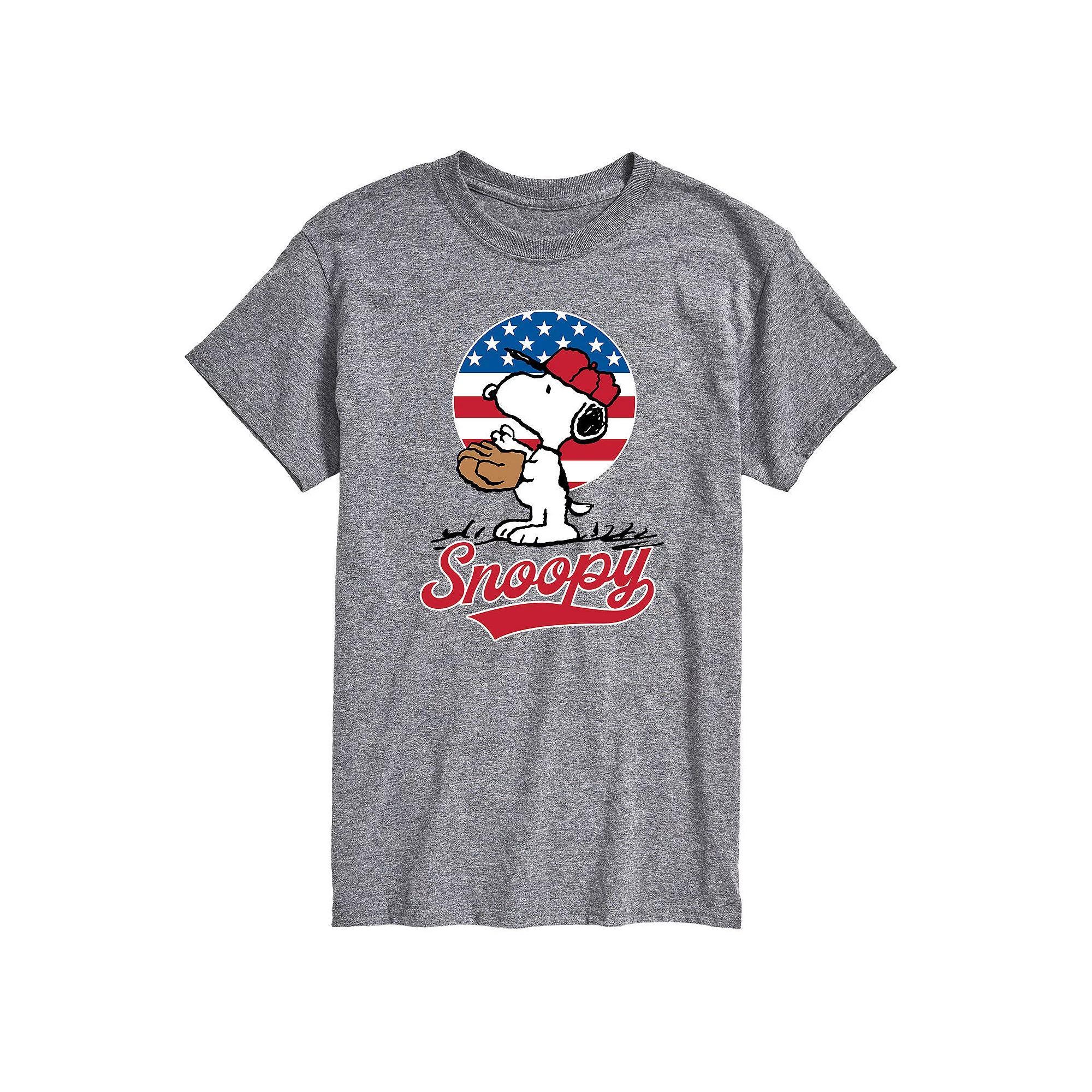 Mens Peanuts Snoopy Baseball Tee Product Image