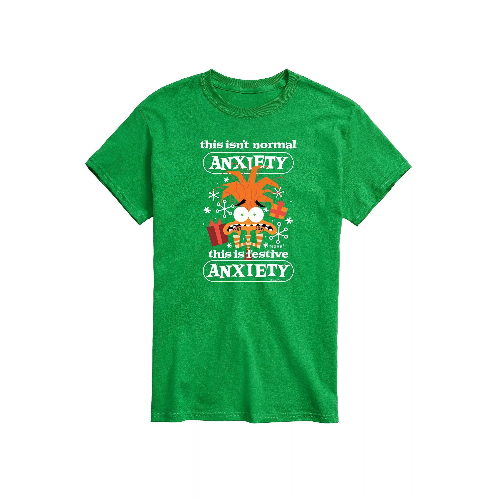 Disney / Pixars Inside Out 2 Big & Tall Festive Anxiety Graphic Tee, Mens Product Image