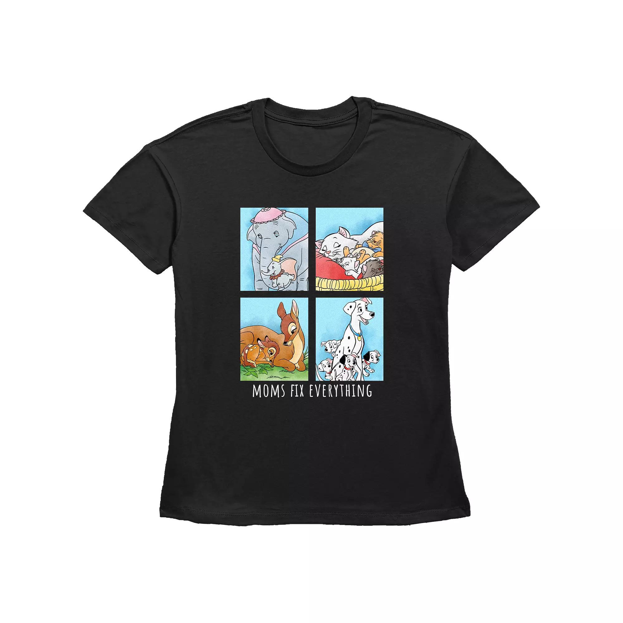 Disney Moms Fix Everything Women's Basic Fit Graphic Tee, Size: Large, Black Product Image