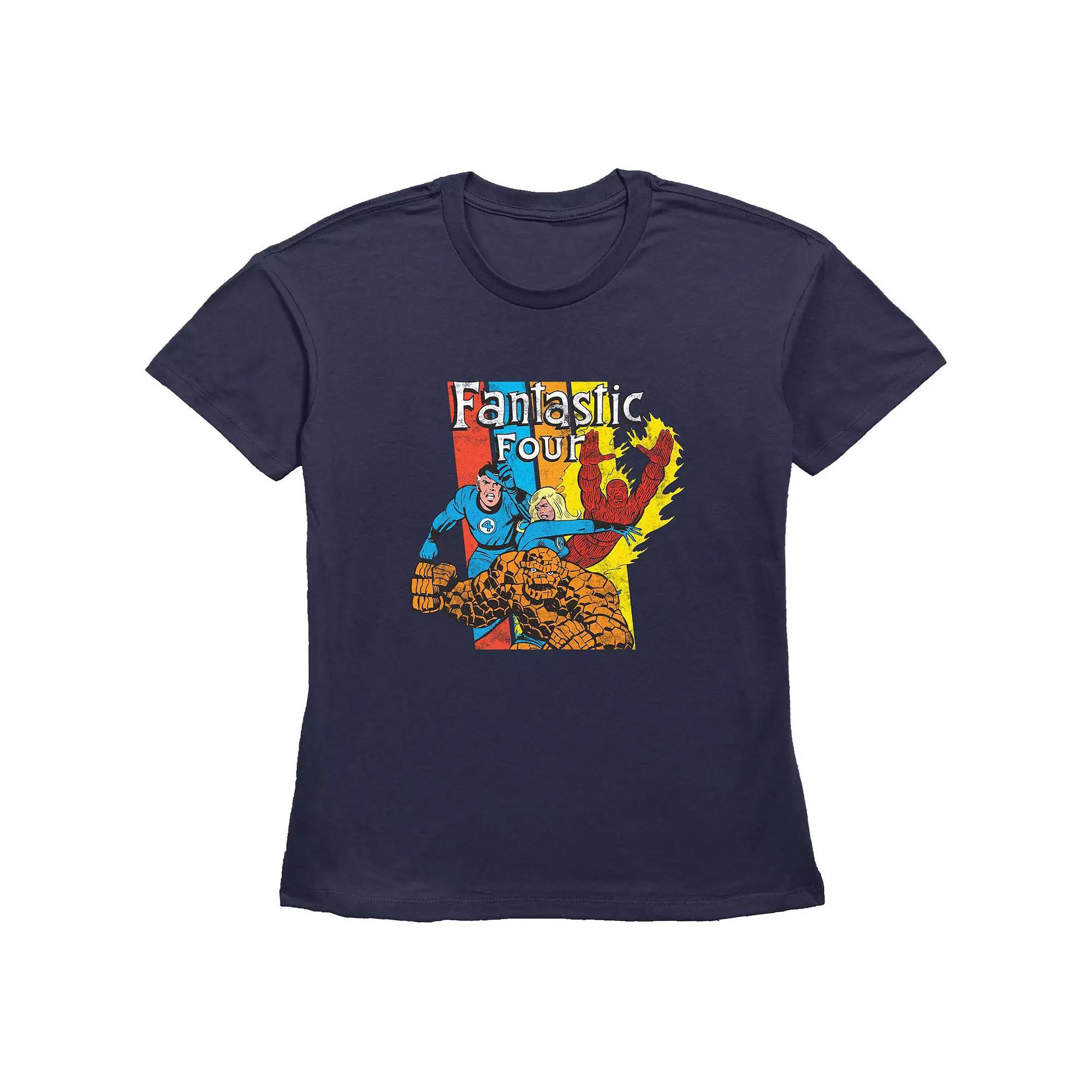 Women's Marvel Fantastic Four Action Team Graphic Tee, Size: XXL, Blue Product Image