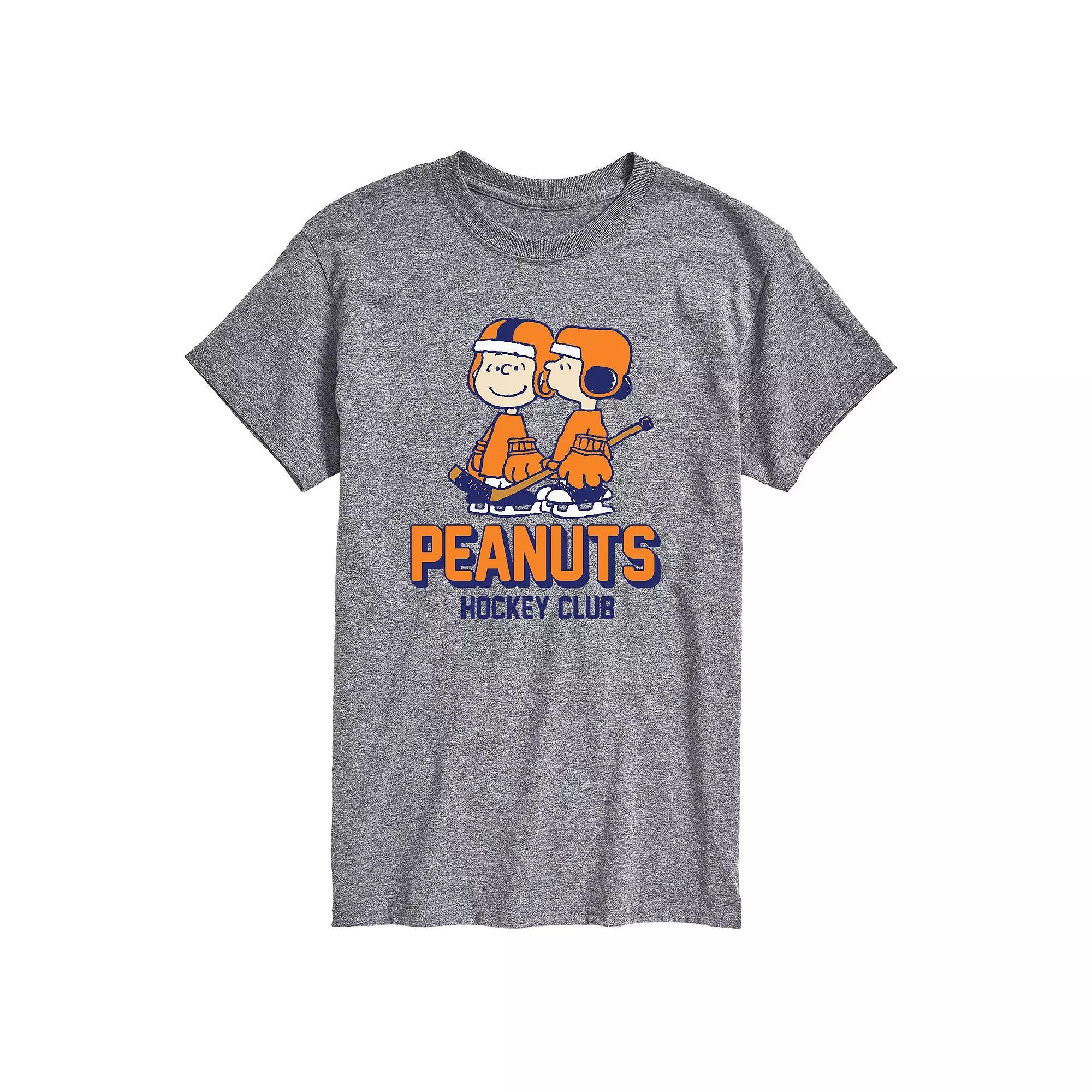 Big & Tall Peanuts Hockey Club Tee, Mens Product Image