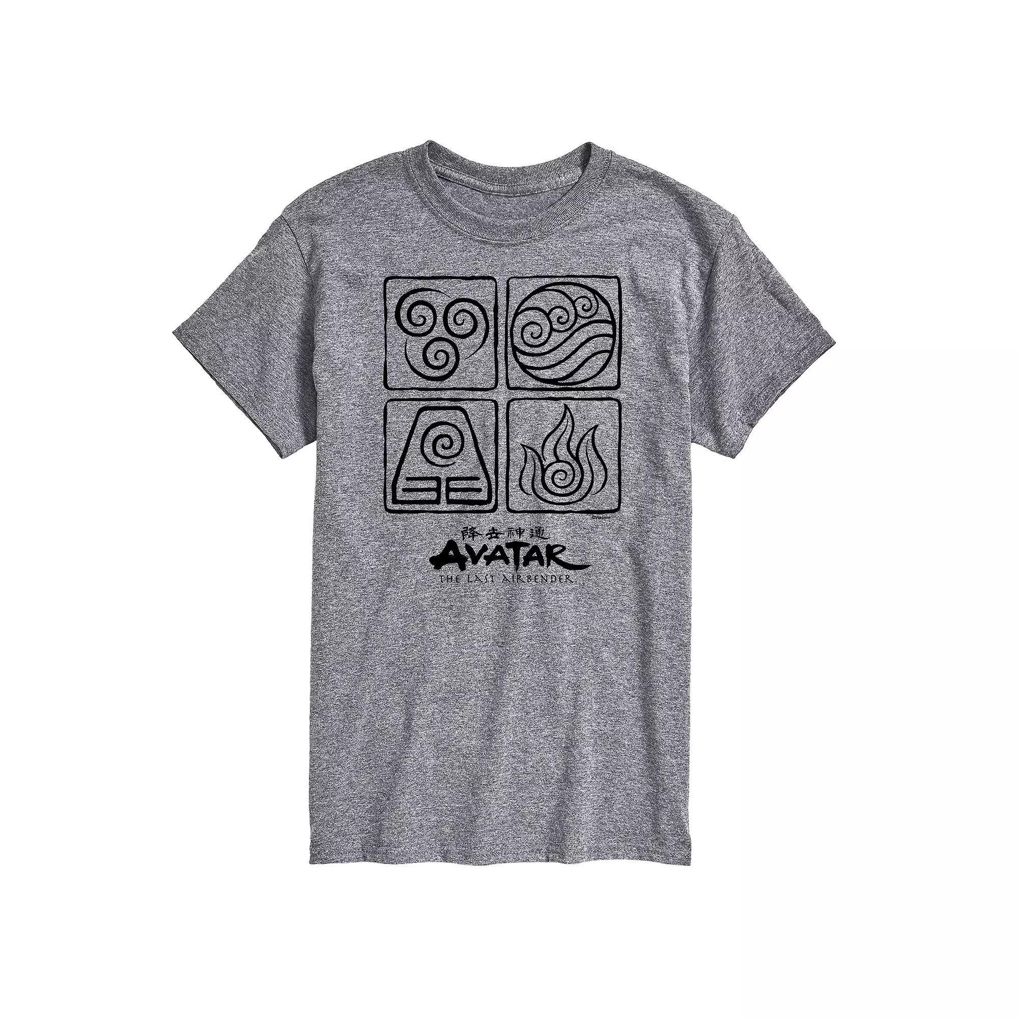 Big & Tall Avatar The Last Airbender Four Elements Graphic Tee, Mens Product Image
