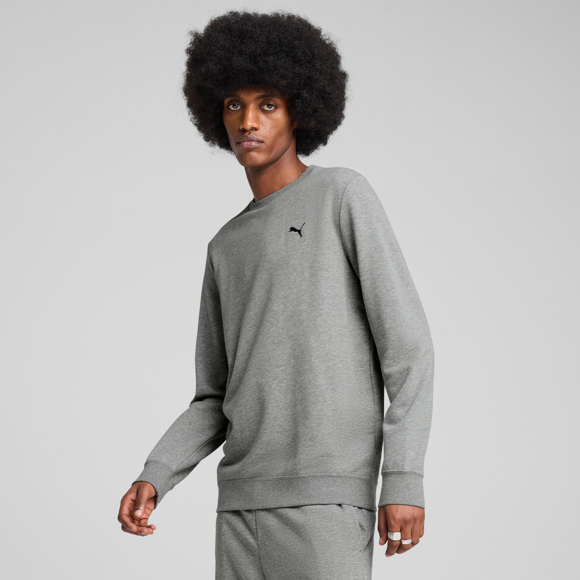 PUMA Essentials Men's Crew Neck Sweatshirt in Grey Product Image