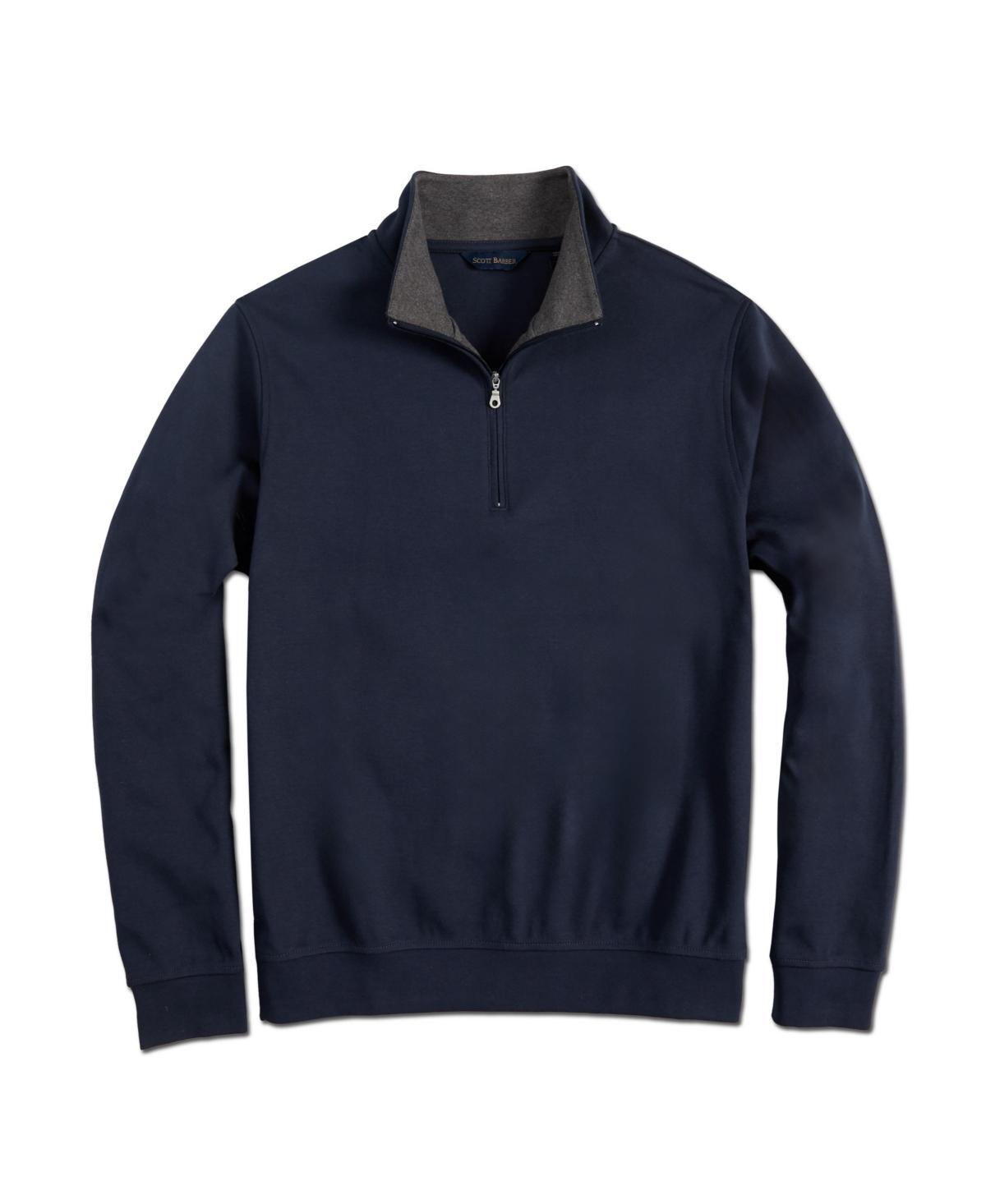 Scott Barber Mens Pima Interlock Zip Mock Sweatshirt Product Image