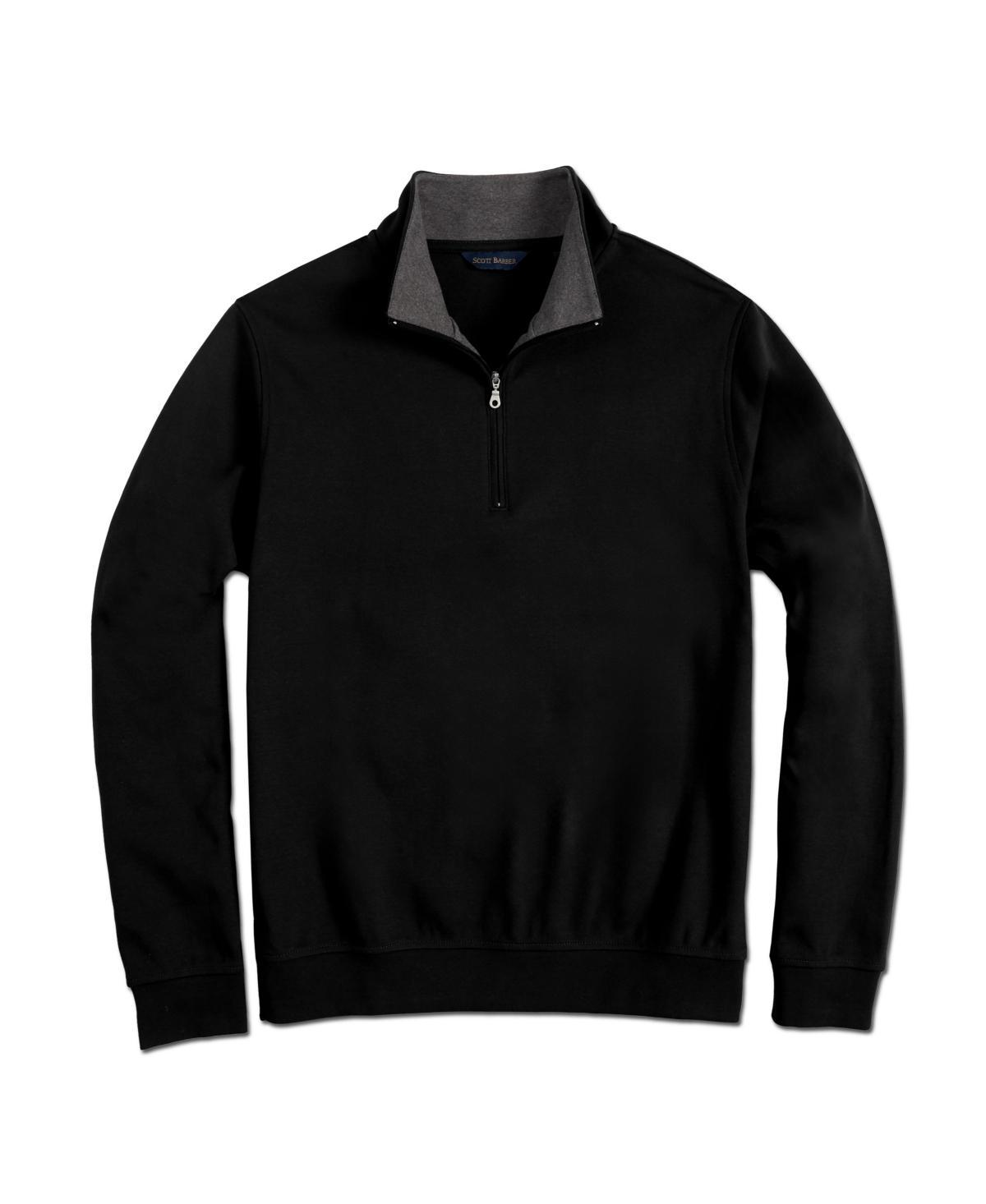 Scott Barber Mens Pima Interlock Zip Mock Sweatshirt Product Image