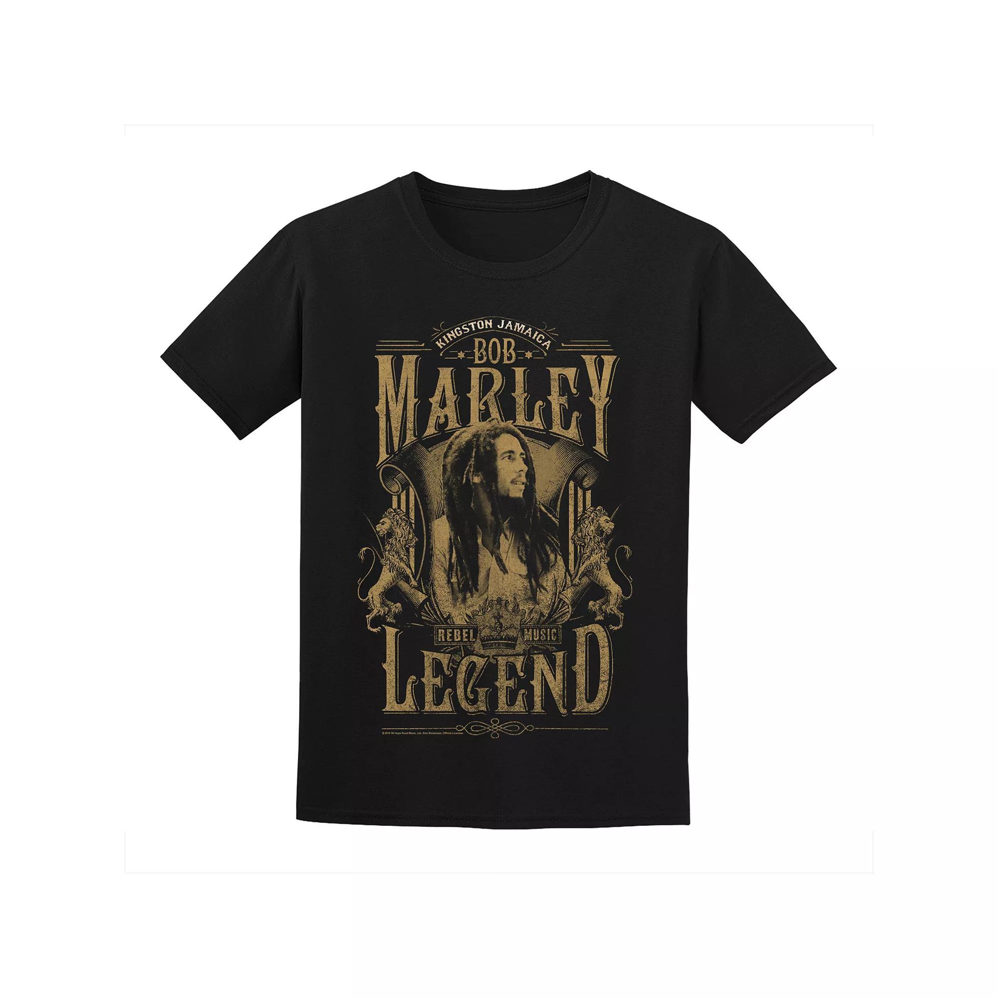 Men's Bob Marley Tee, Size: Large, Black Product Image