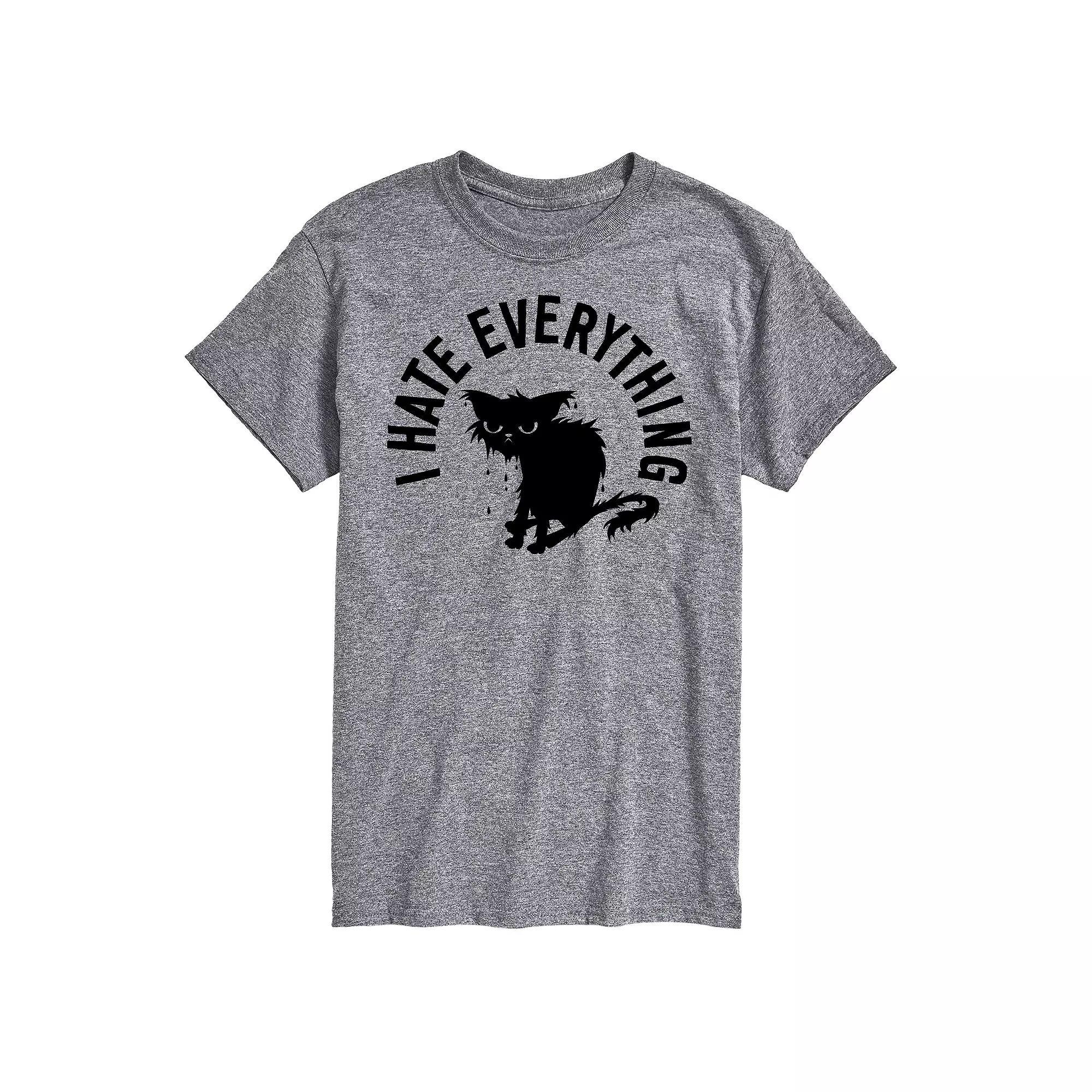 Big & Tall I Hate Everything Wet Cat Graphic Tee, Mens Product Image