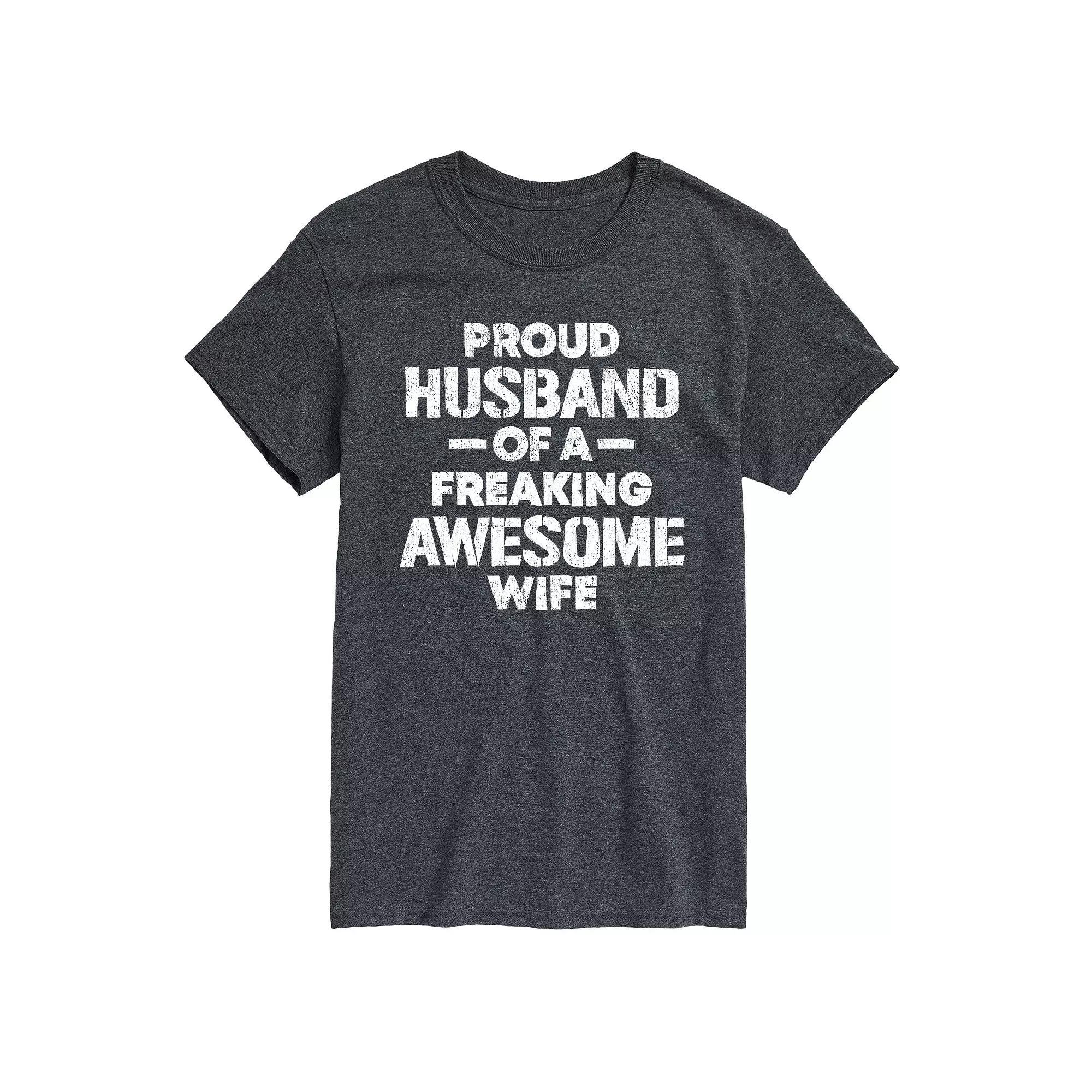 Men's Proud Husband Graphic Tee, Size: Medium, Heather Grey Product Image