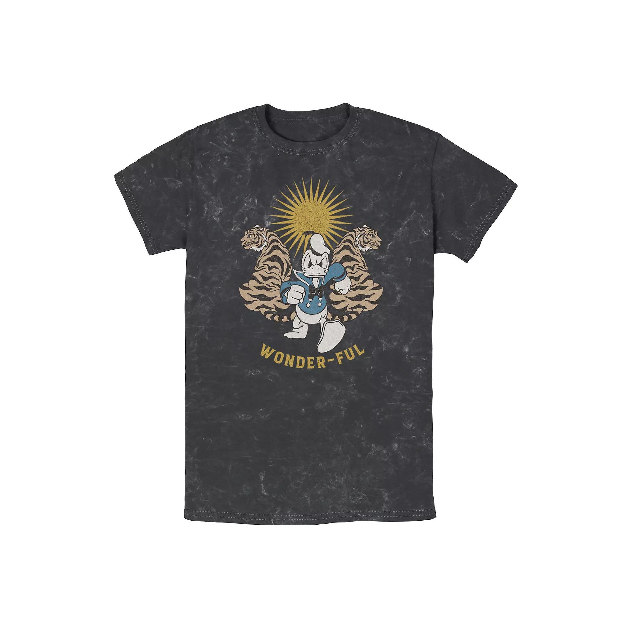 Men's Disney Donald Duck Wonder-ful New Years Donald & Tigers Tee, Size: XL, Black Product Image