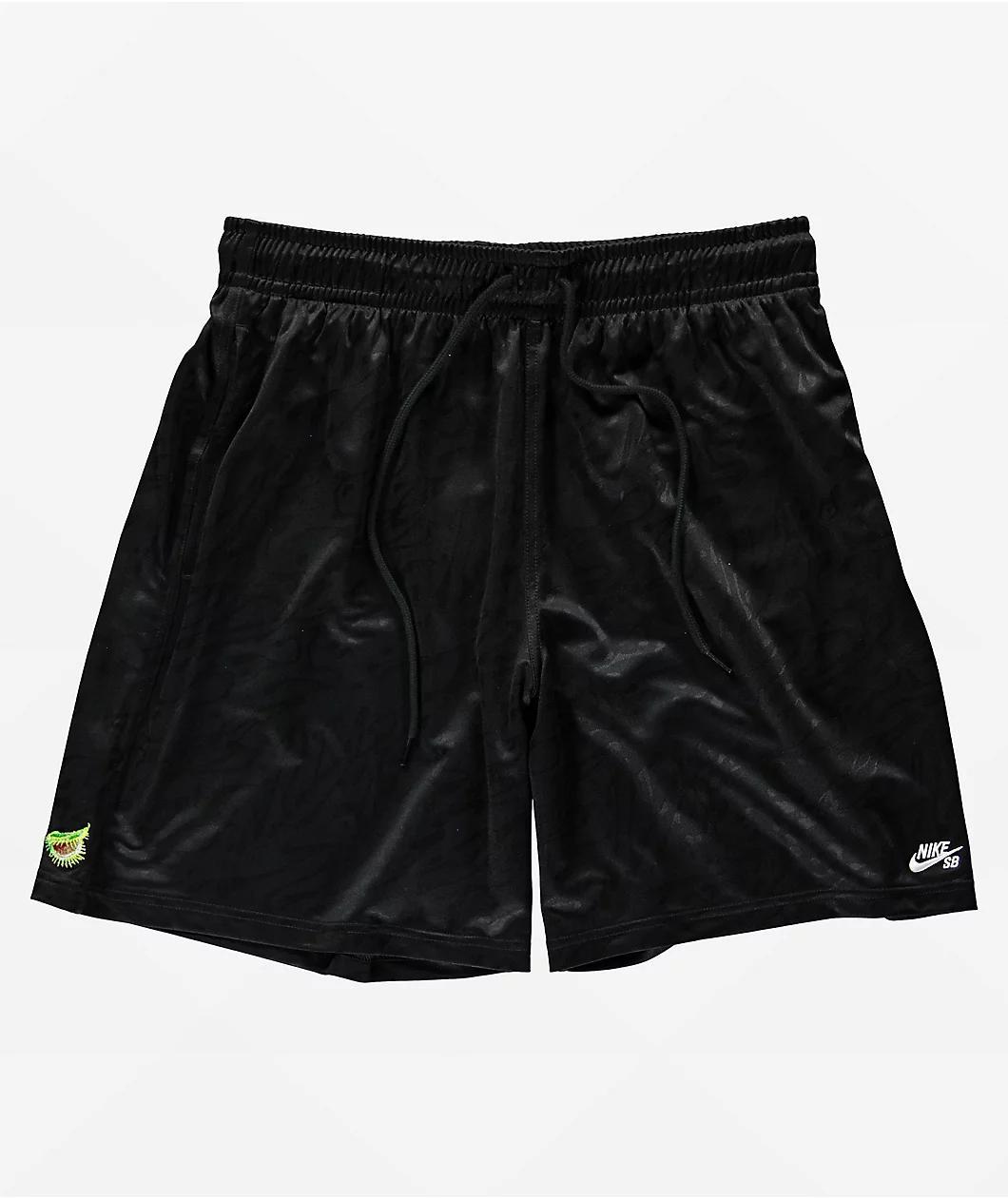 Empyre Colby Ultra Wide Blue Wash Denim Skate Shorts Product Image