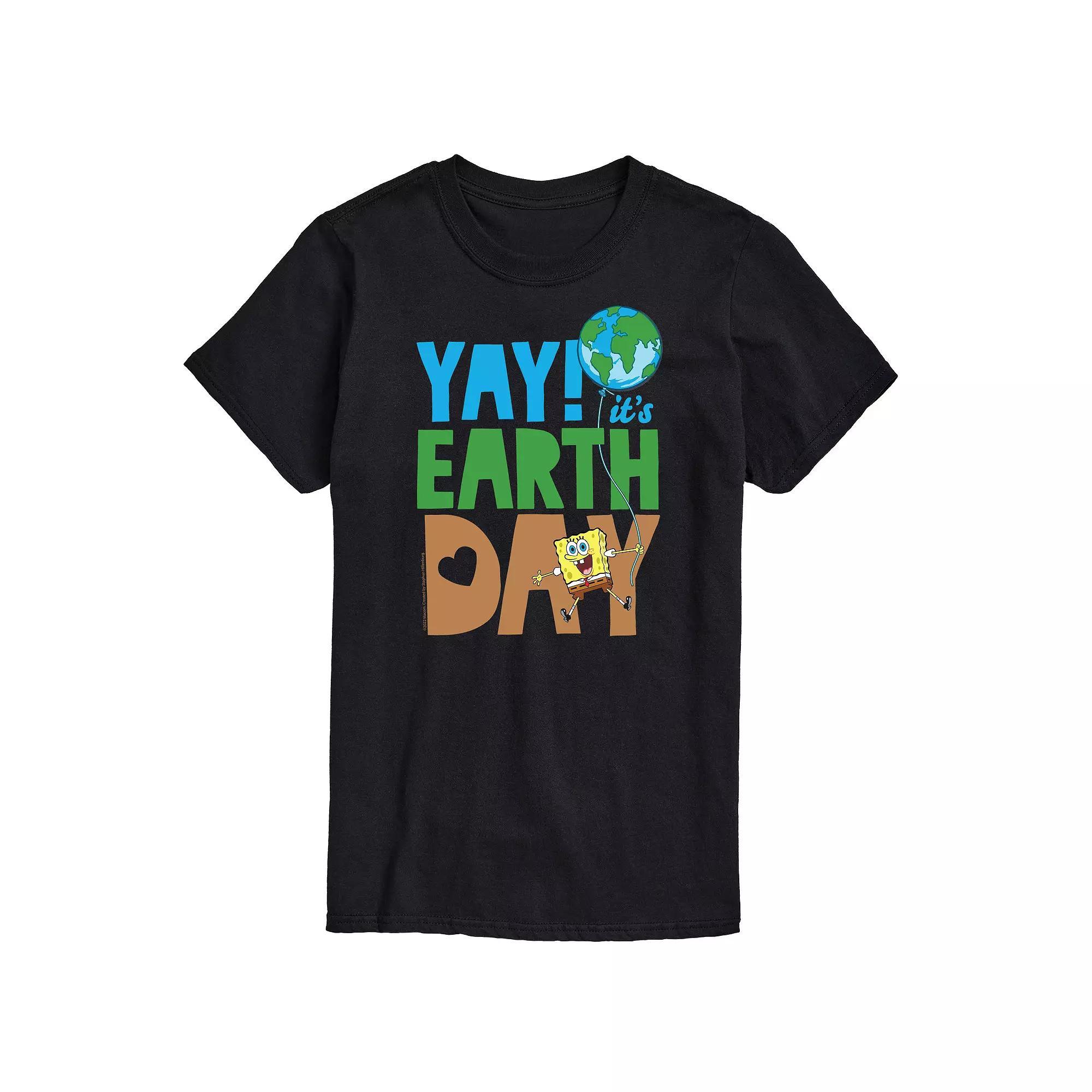 Big & Tall Nickelodeon SpongeBob SquarePants Yay Its Earth Day Graphic Tee, Mens Product Image