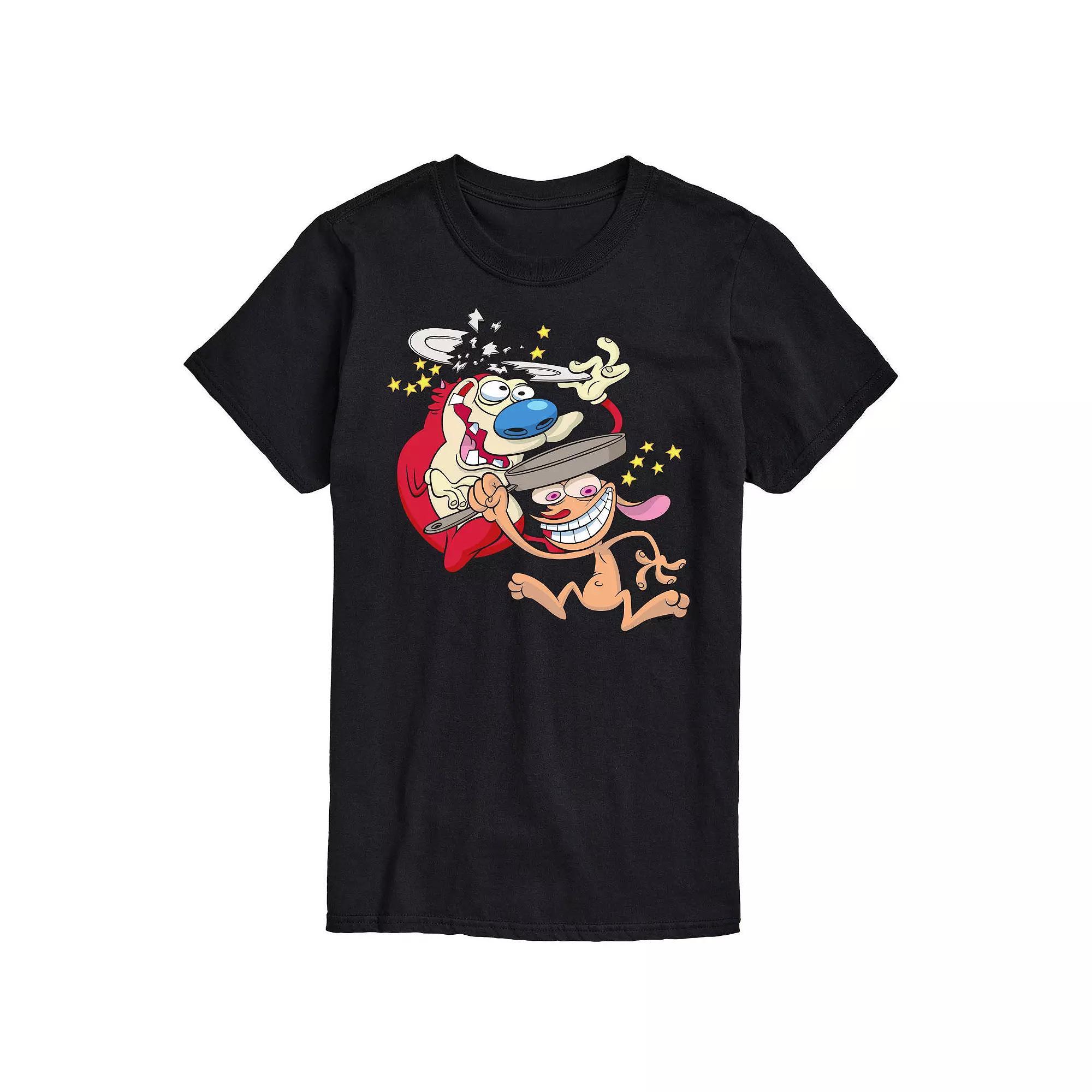 Big & Tall Ren & Stimpy Head Smash Graphic Tee, Mens Product Image