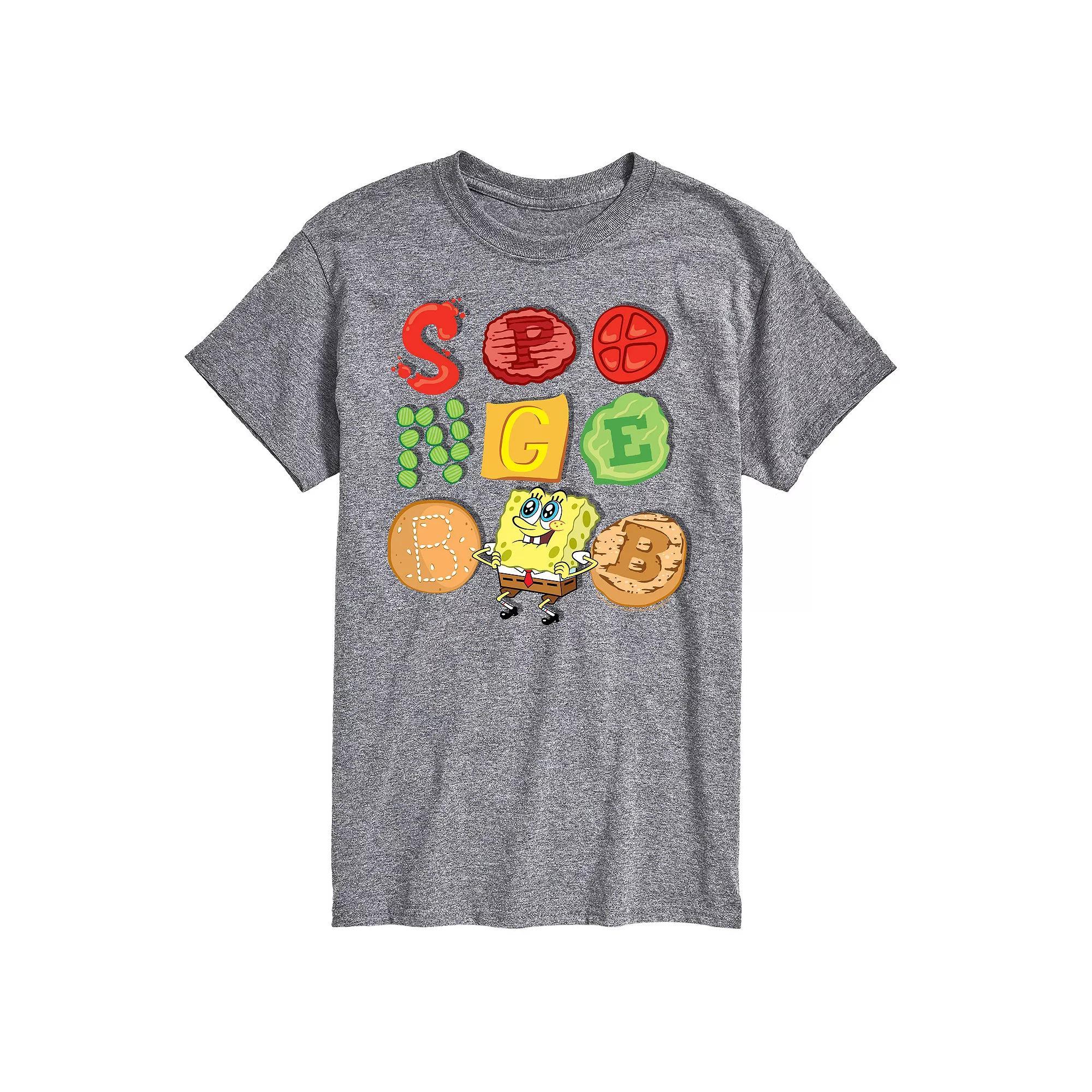 Big & Tall SpongeBob SquarePants Krabby Patty Contents Graphic Tee, Mens Product Image