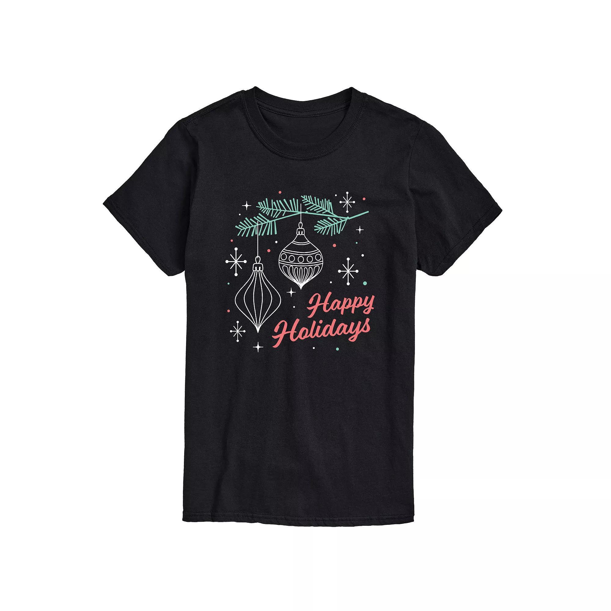 Big & Tall Happy Holidays Tee, Mens Product Image