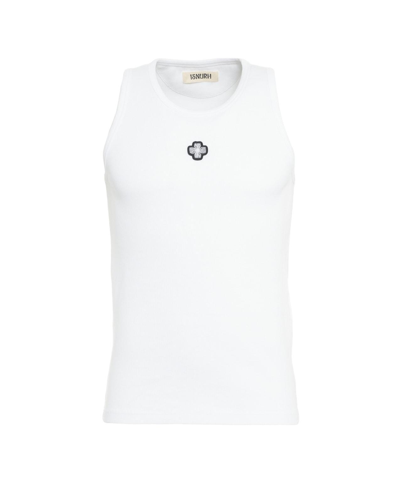 Ribbed tank top 'Flower' Product Image