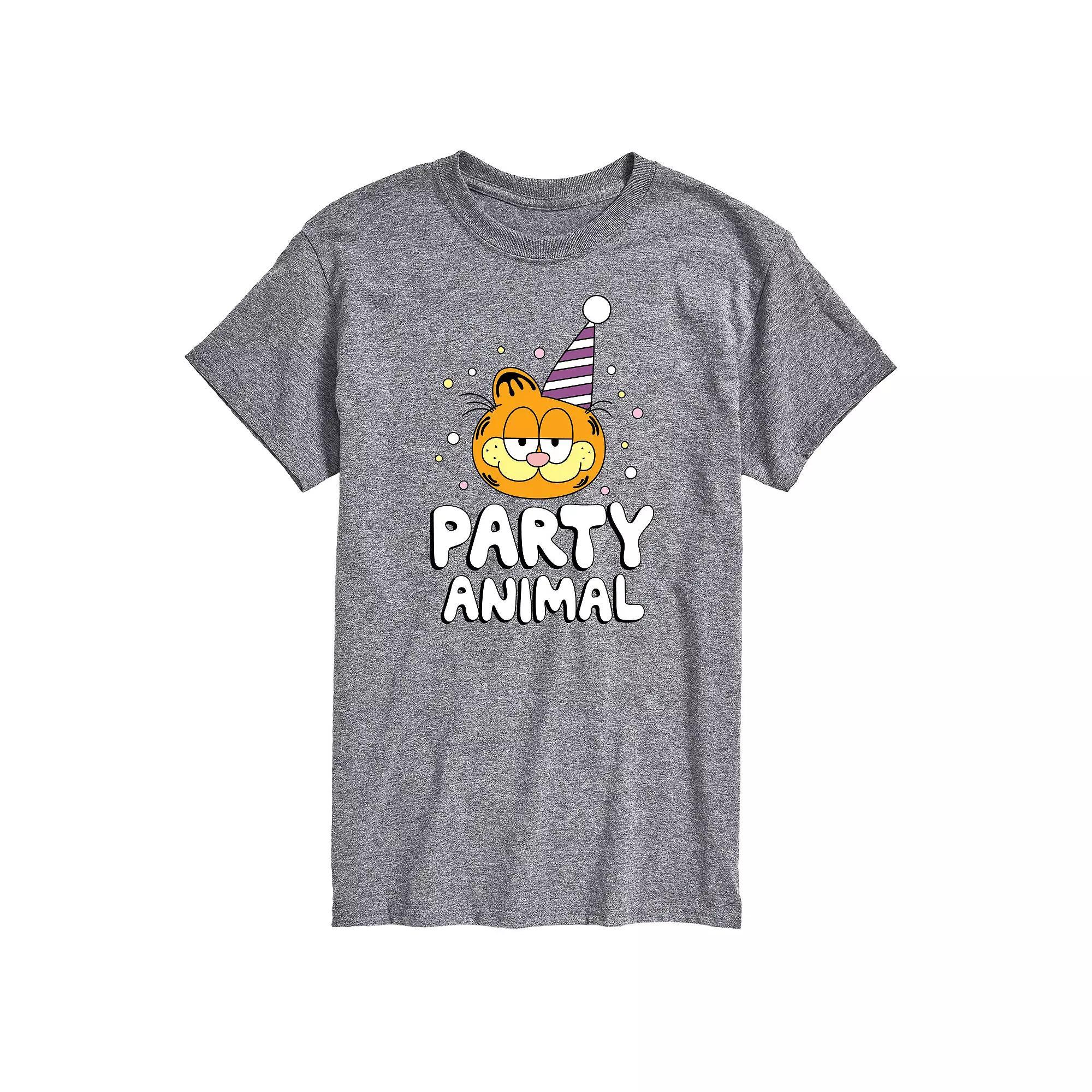 Mens Garfield Party Animal Graphic Tee Product Image