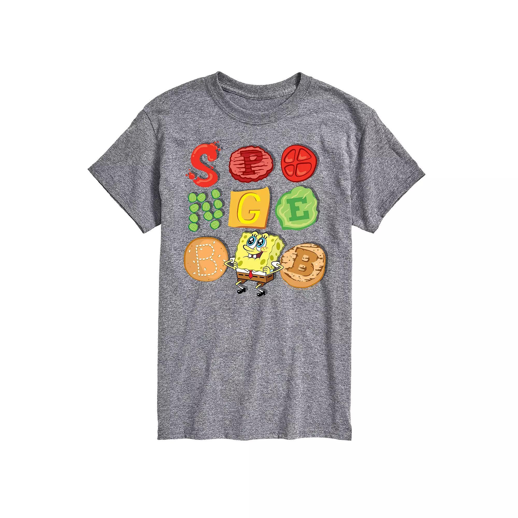 Big & Tall SpongeBob SquarePants Krabby Patty Contents Graphic Tee, Mens Product Image
