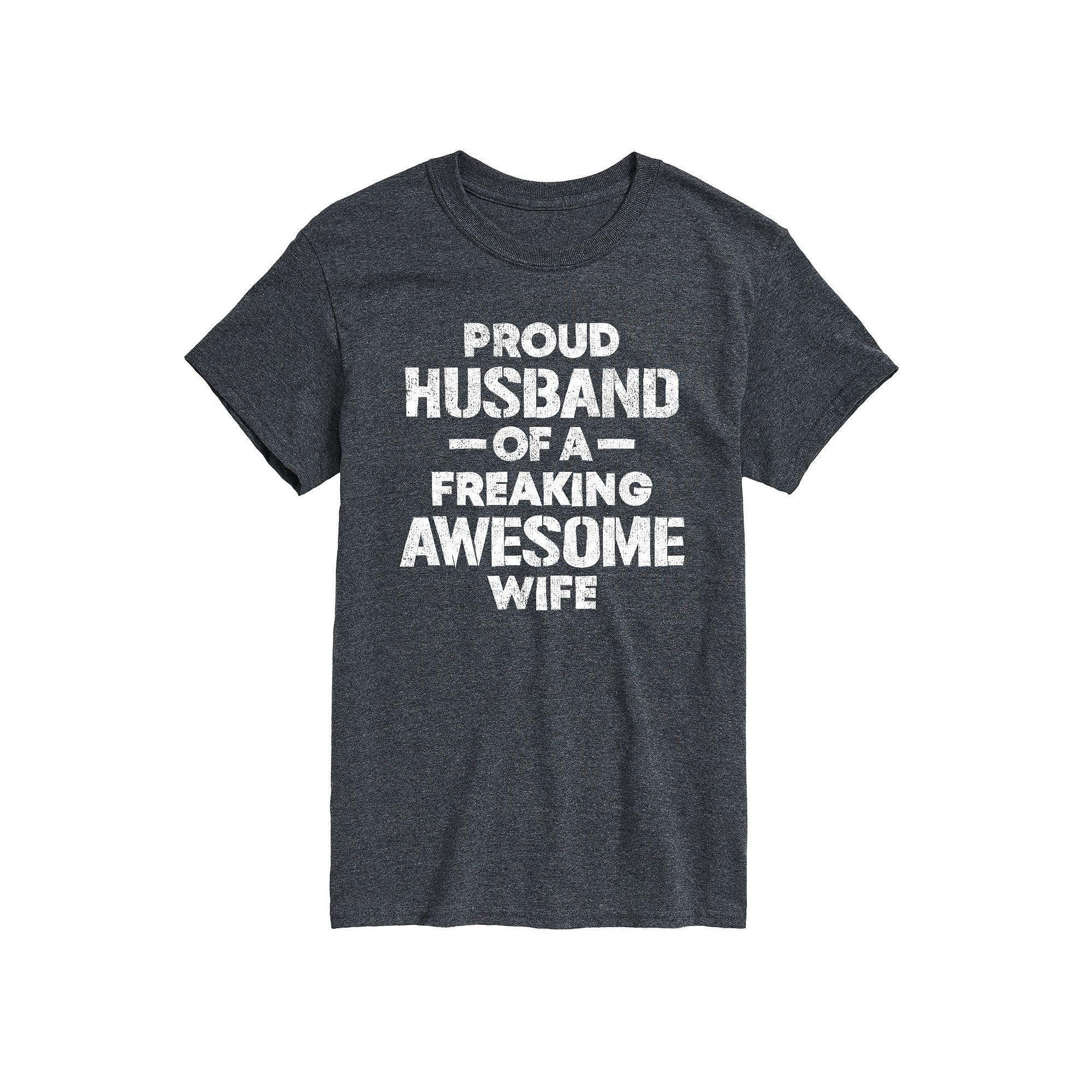 Men's Proud Husband Graphic Tee, Size: Medium, Heather Grey Product Image