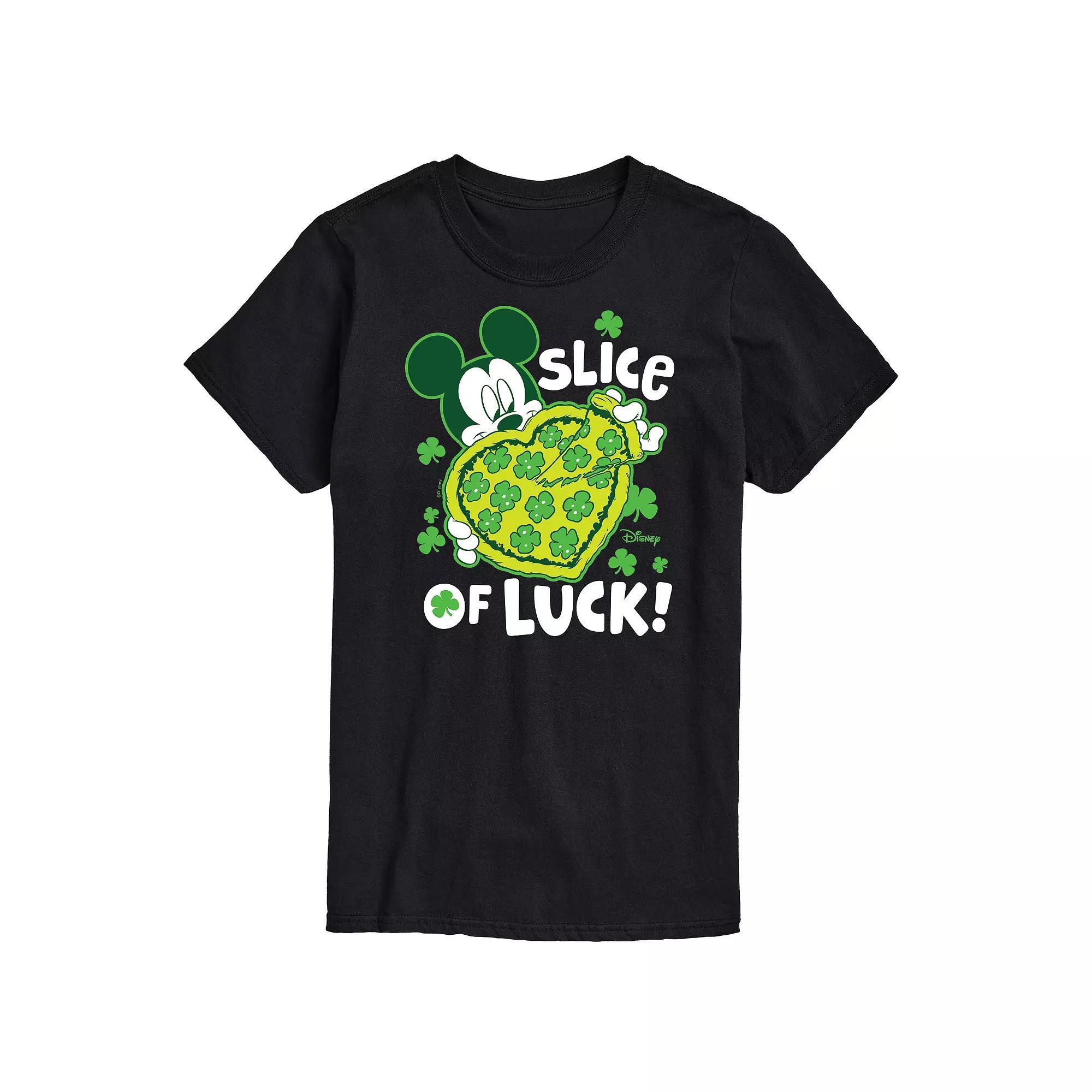 Disneys Mickey Mouse Mens Slice Of Luck Graphic Tee Product Image