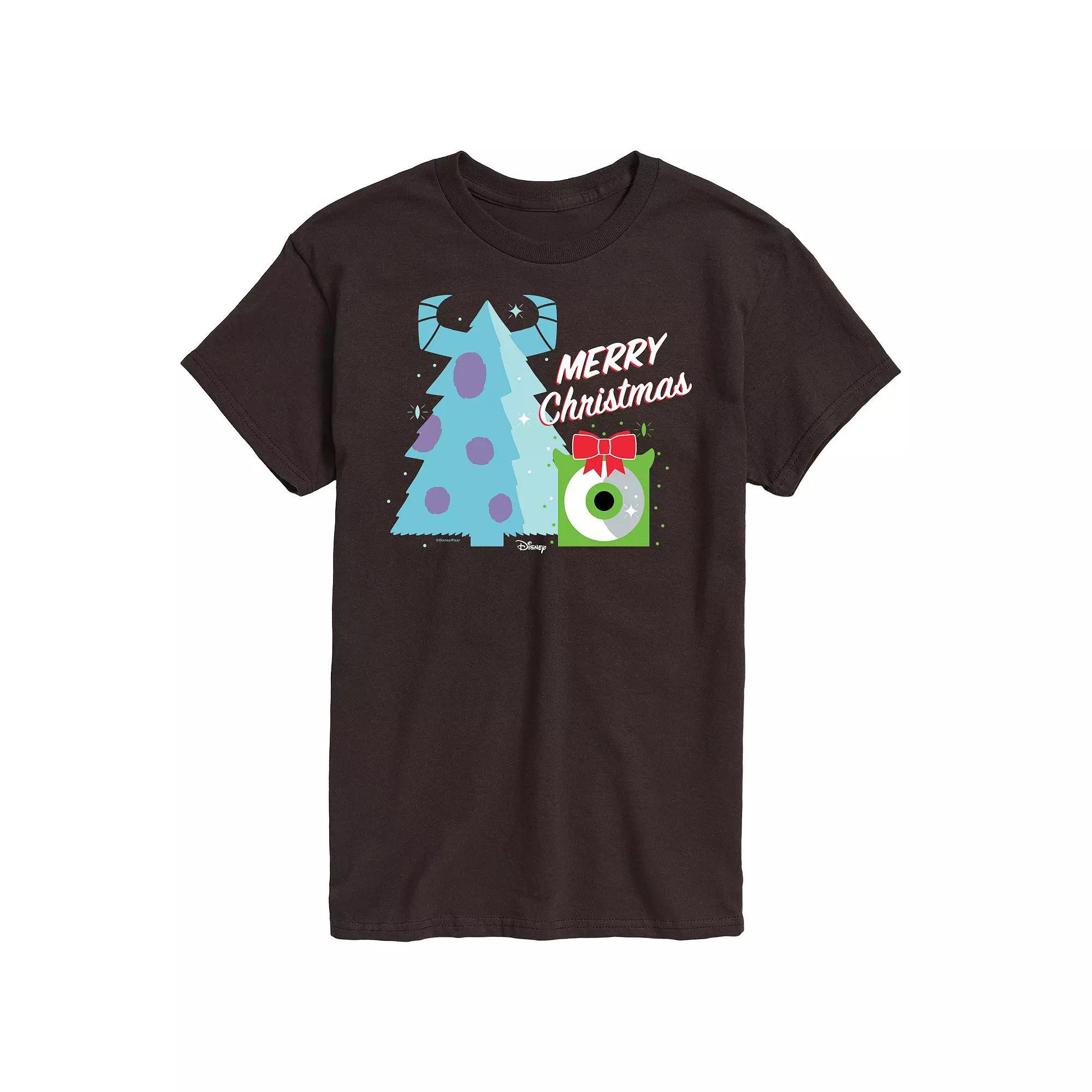 Disney / Pixars Monsters Inc Big & Tall Merry Christmas Graphic Tee, Mens Product Image