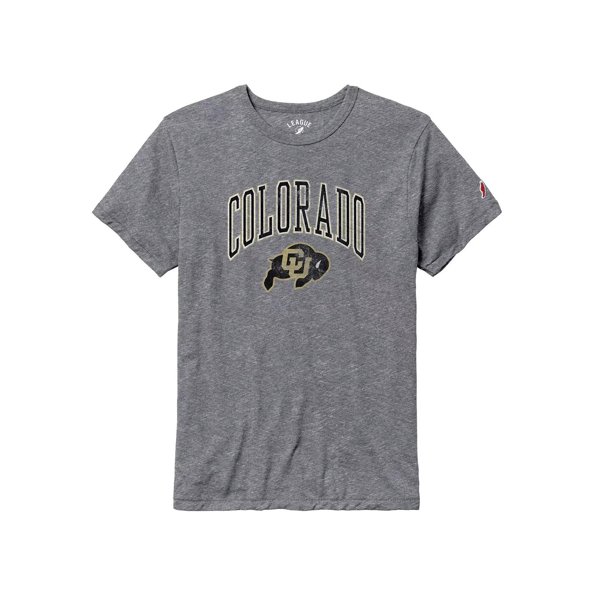 Men's League Collegiate Wear Heather Gray Colorado Buffaloes Tall Arch Victory Falls Tri-Blend T-Shirt, Size: 2XL, Grey Product Image